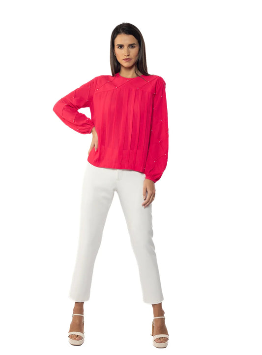 Claire Pearl Detail Top
