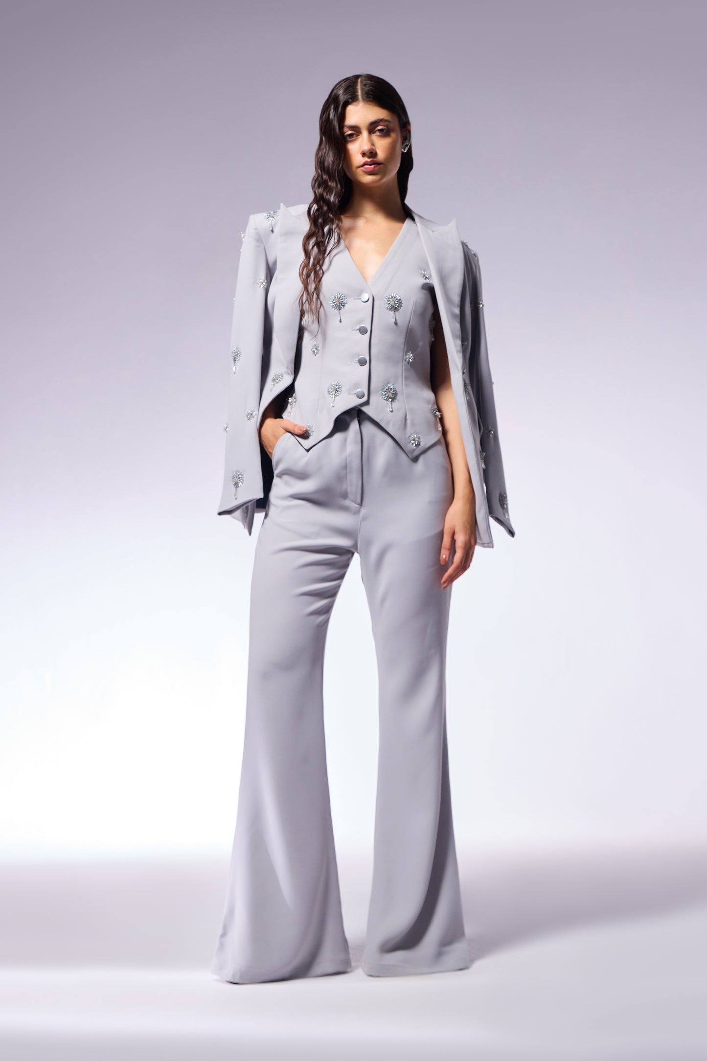 Cosmos Ash 3 Piece Suit