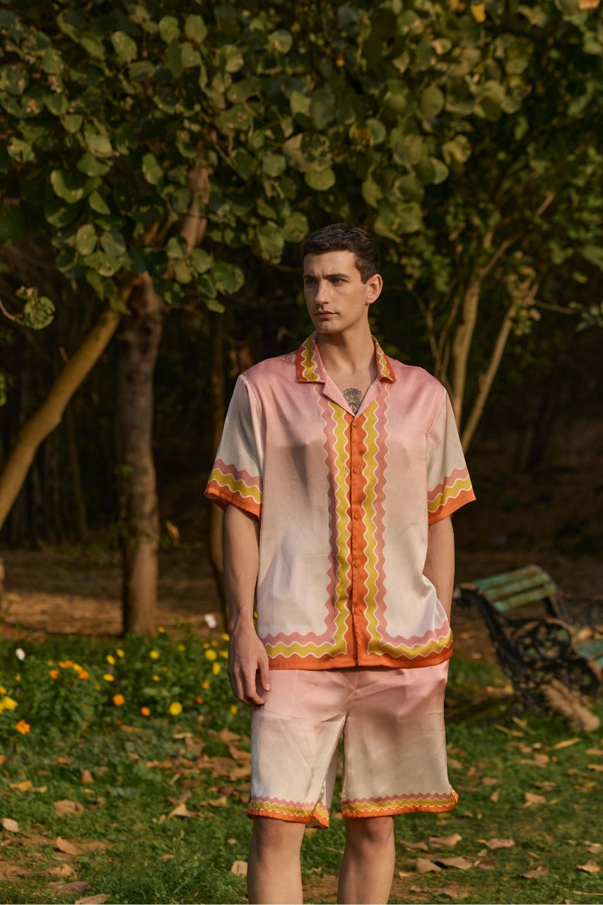 Men's Ombre Printed Co-ord set