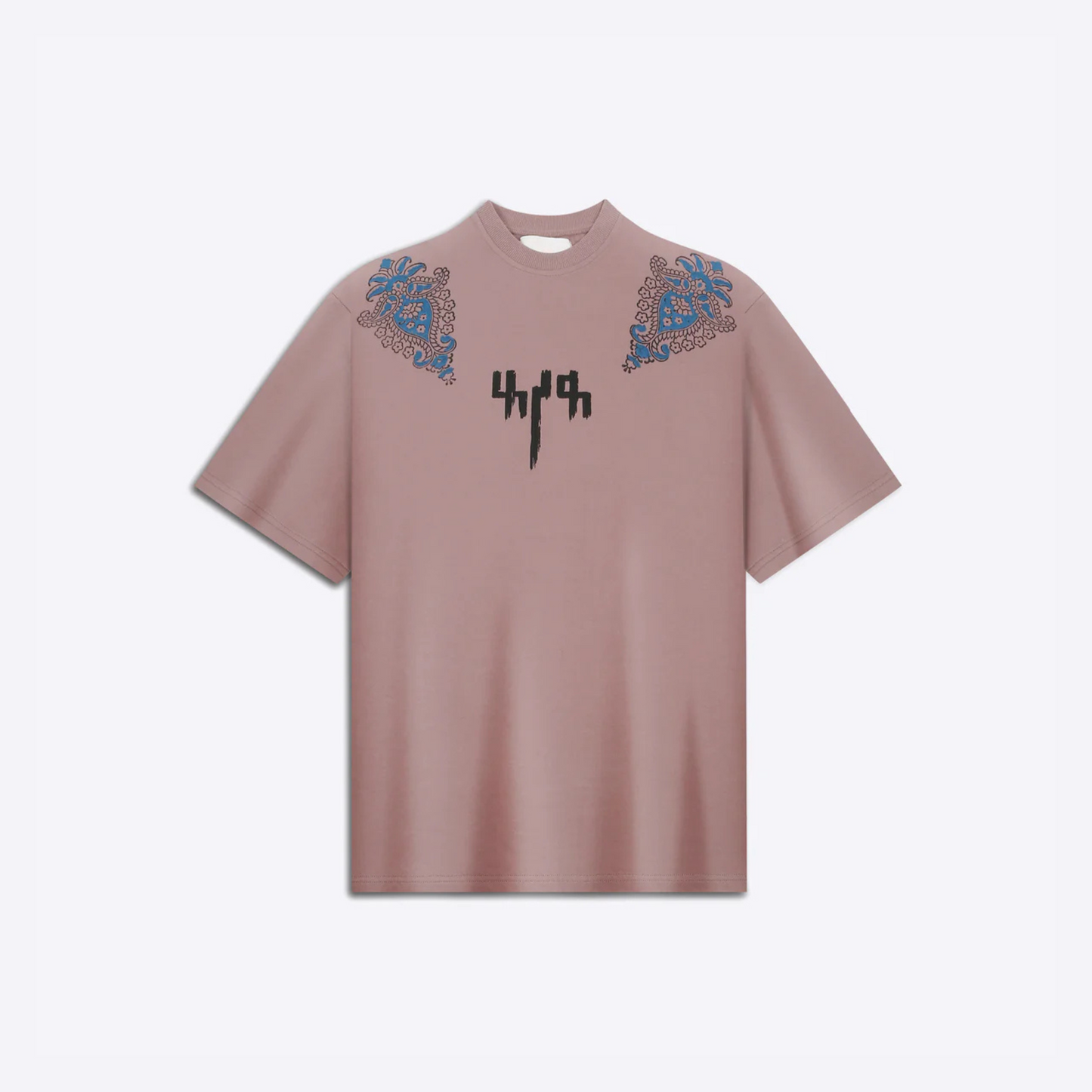 Mauve Block Printed - Tshirt
