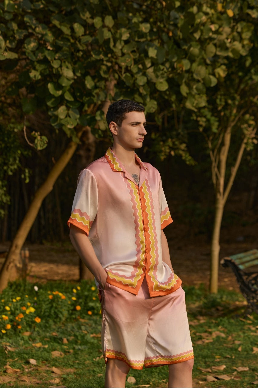 Men's Ombre Printed Co-ord set