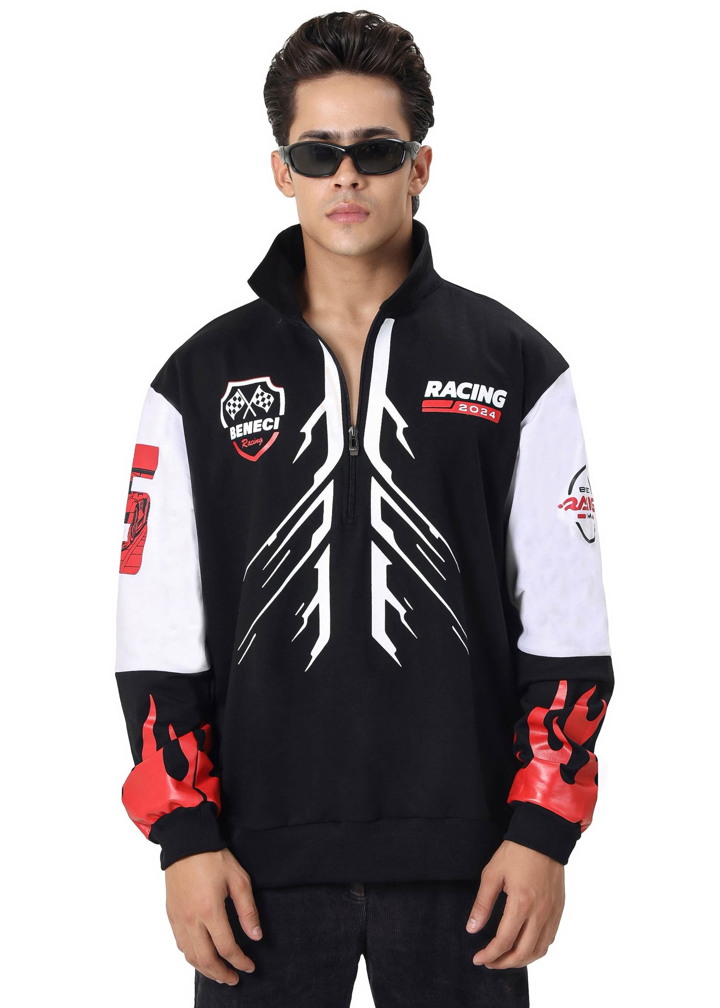 BLACK & RED RACING ZIPPER