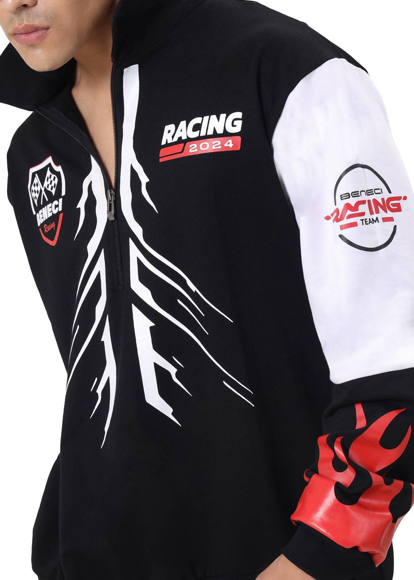 BLACK & RED RACING ZIPPER