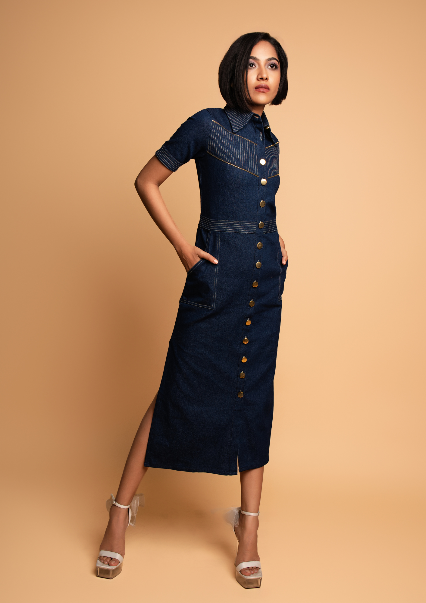 Denim Meesho Long Dress