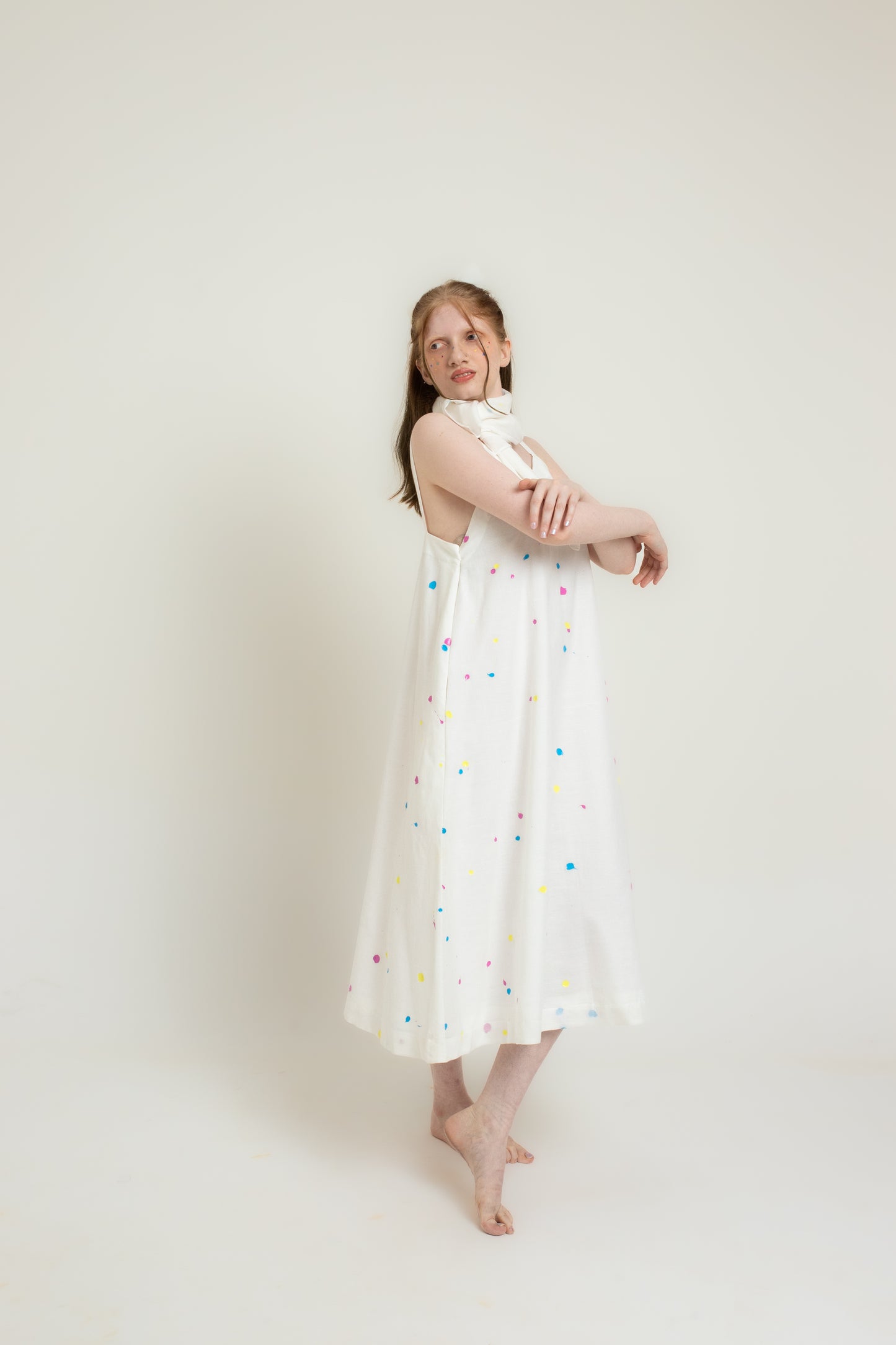 Stone Slip Dress - Chalk Collection