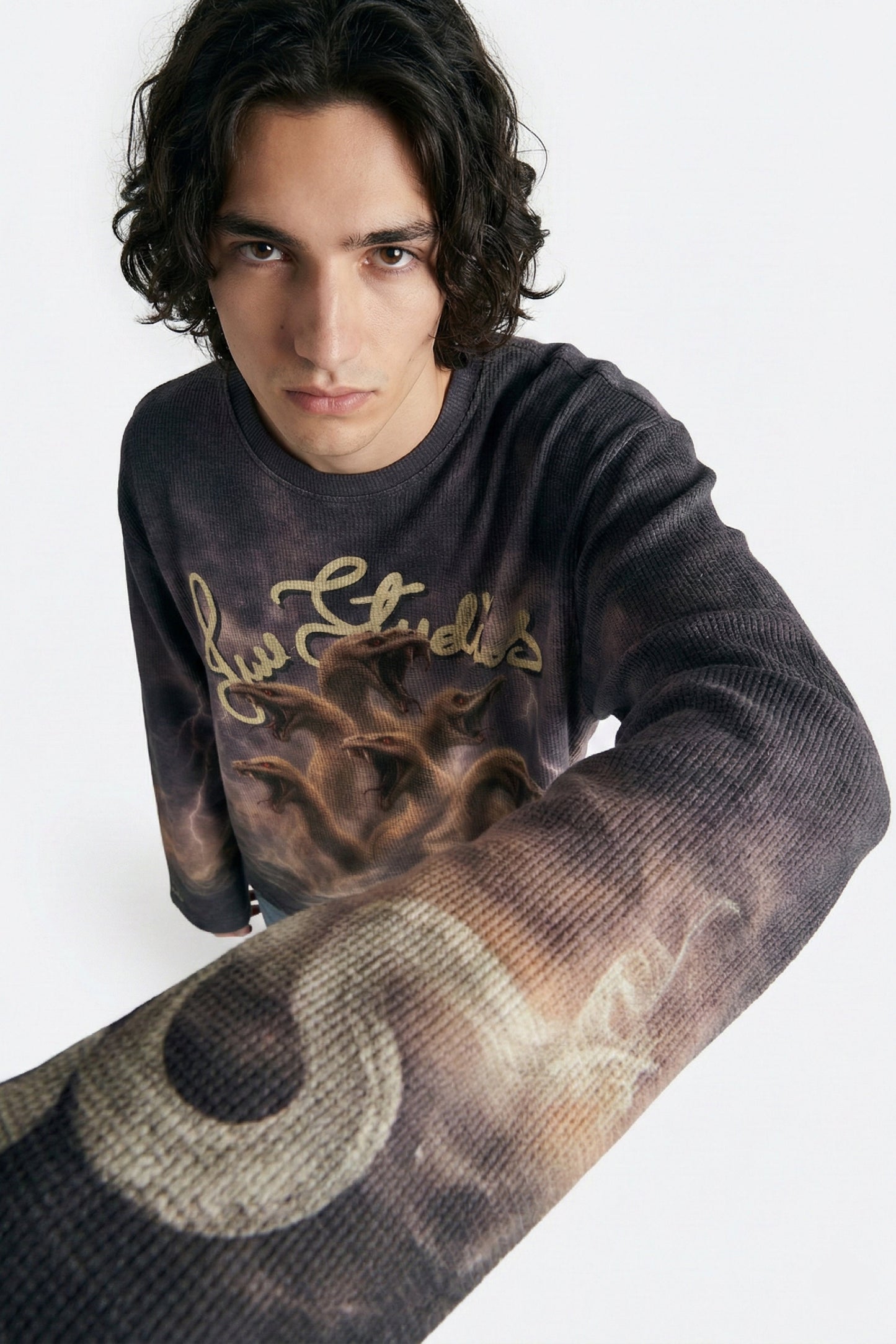 Stormbound Lilac Full Sleeve Waffle Tee