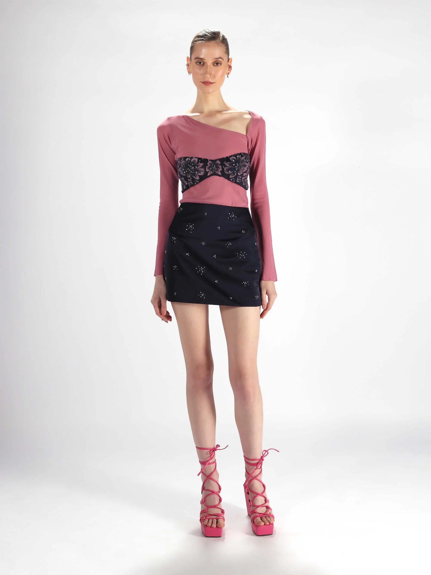 Embroidered Set in Pink