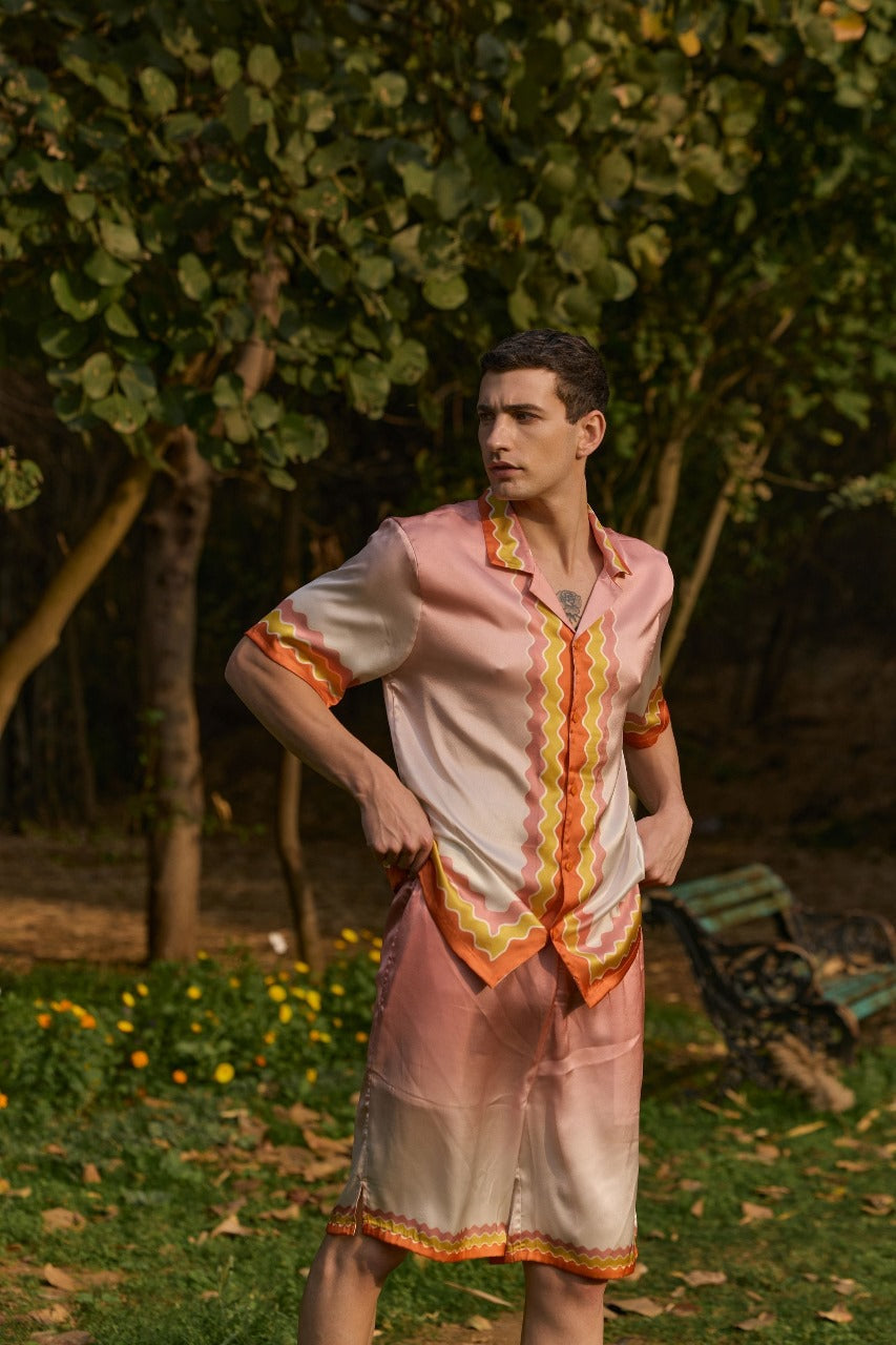 Men's Ombre Printed Co-ord set
