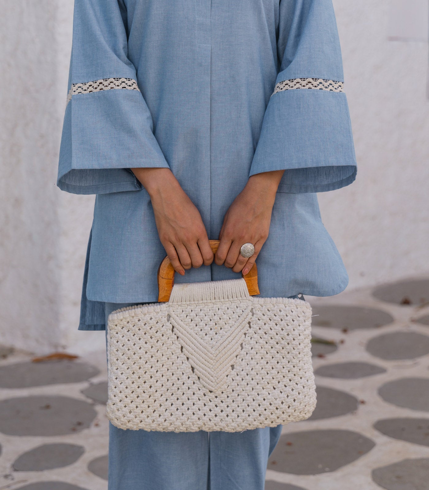 Powder Blue South Cotton Co-ord Set