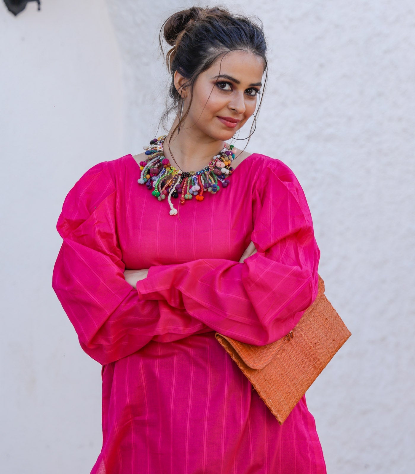 Hot Pink Lawn Pakistani Kurta