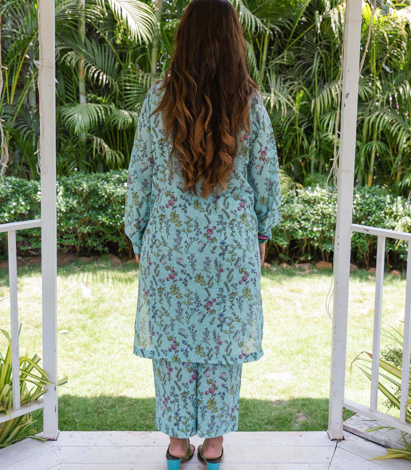 Midnight Green Lawn Co-ord Set