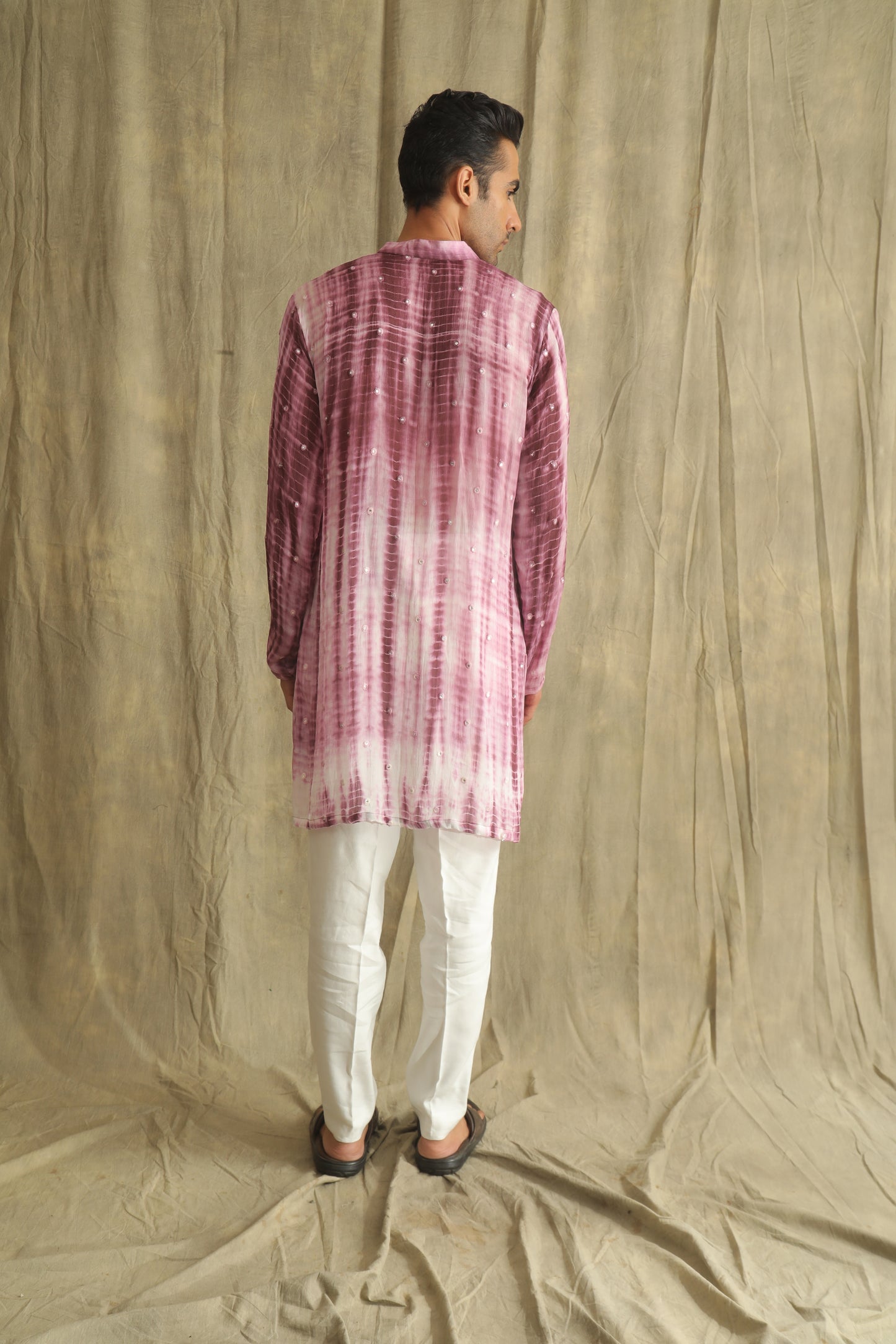 Purple tie an dye kurta