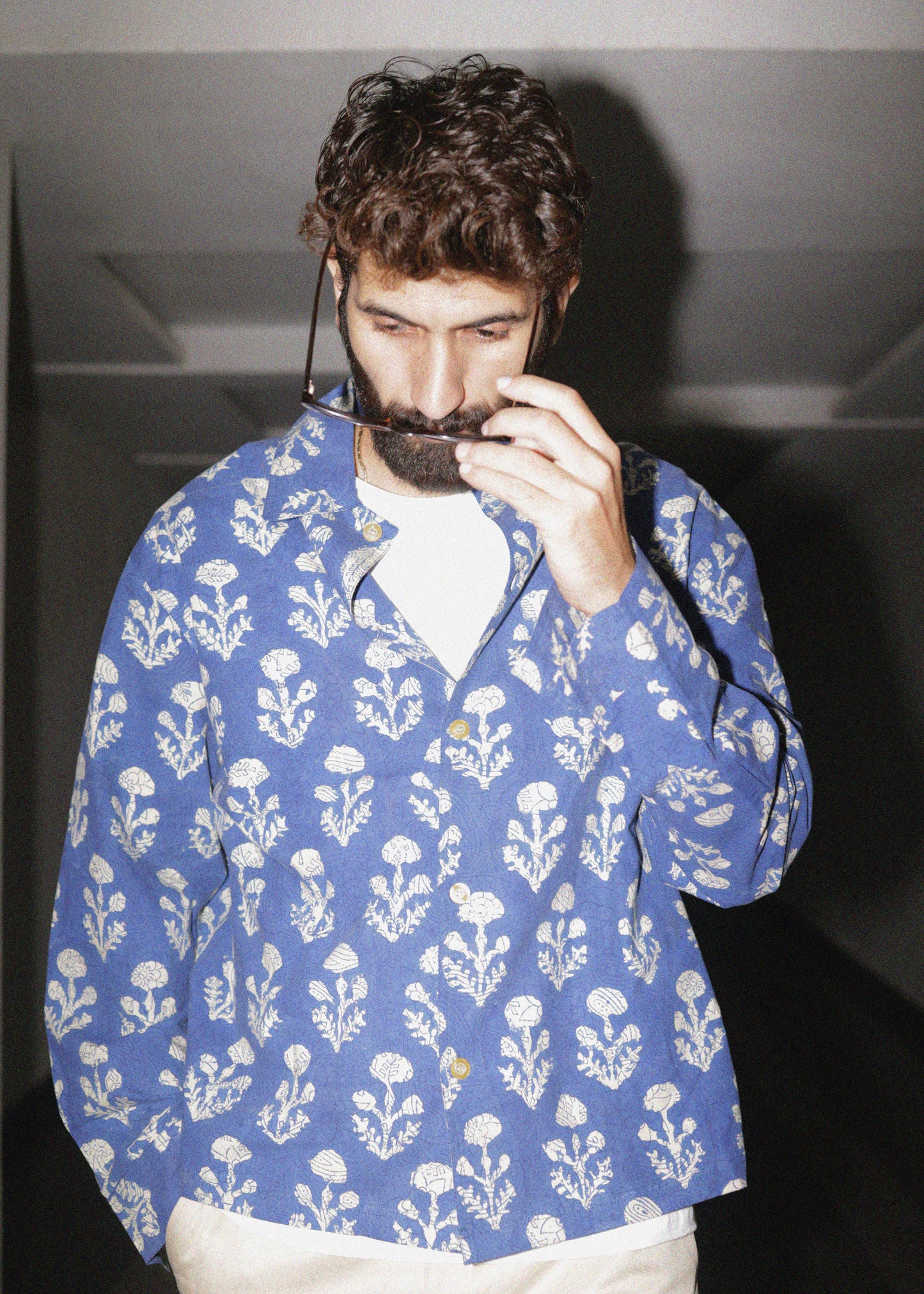 Indigo Block Printed Shacket