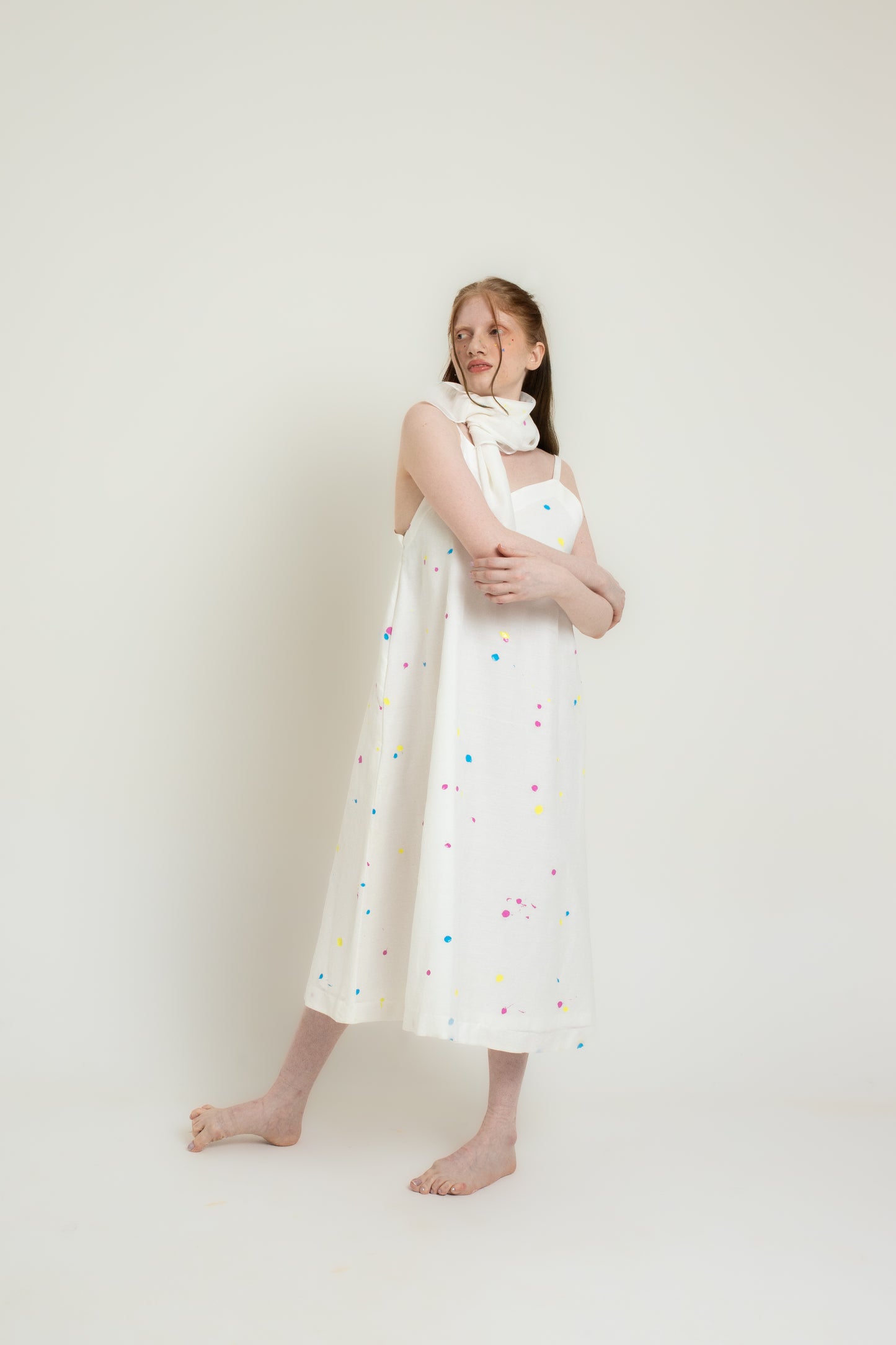 Stone Slip Dress - Chalk Collection