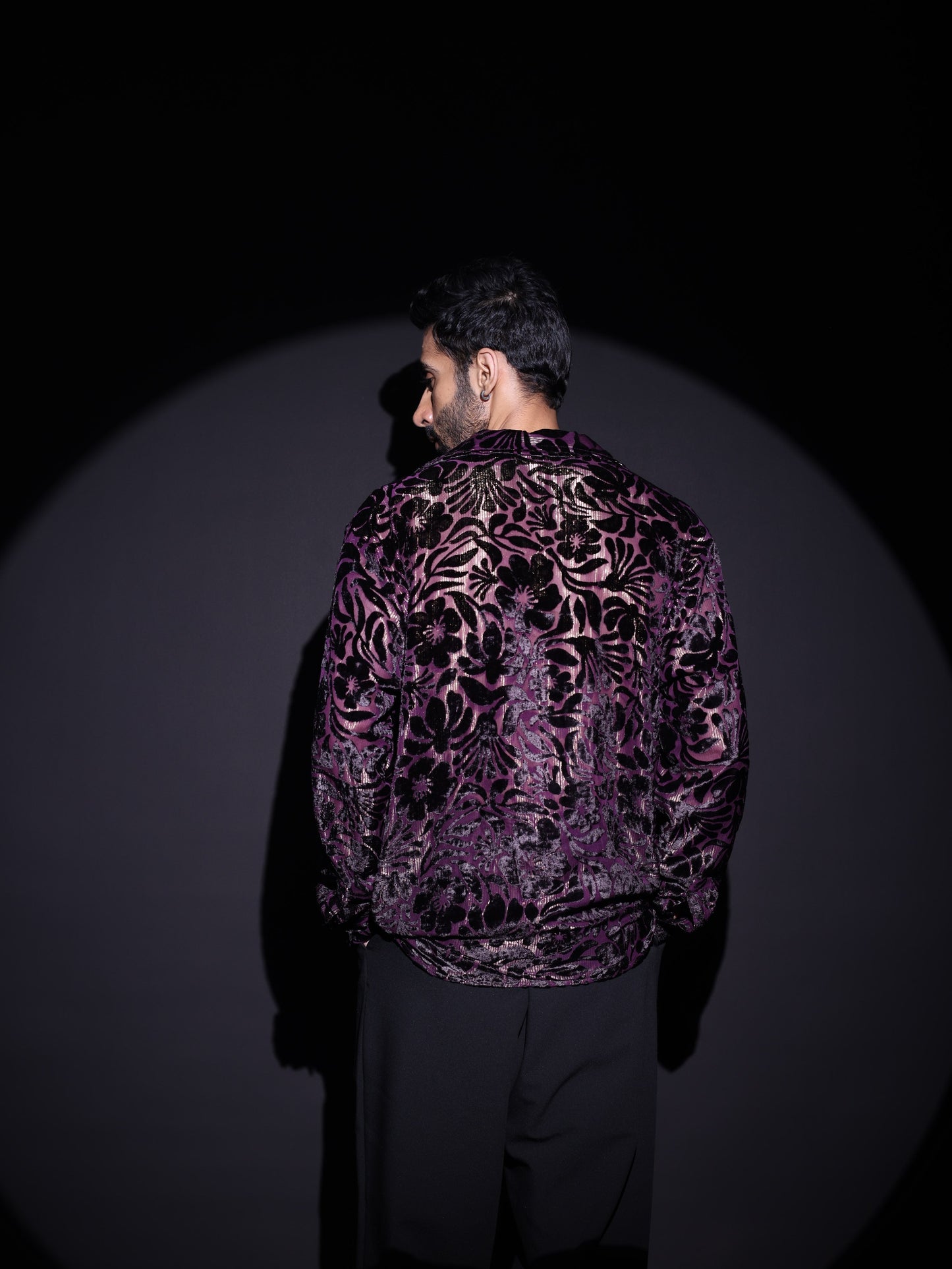 DEEP PLUM ZIP SHIRT
