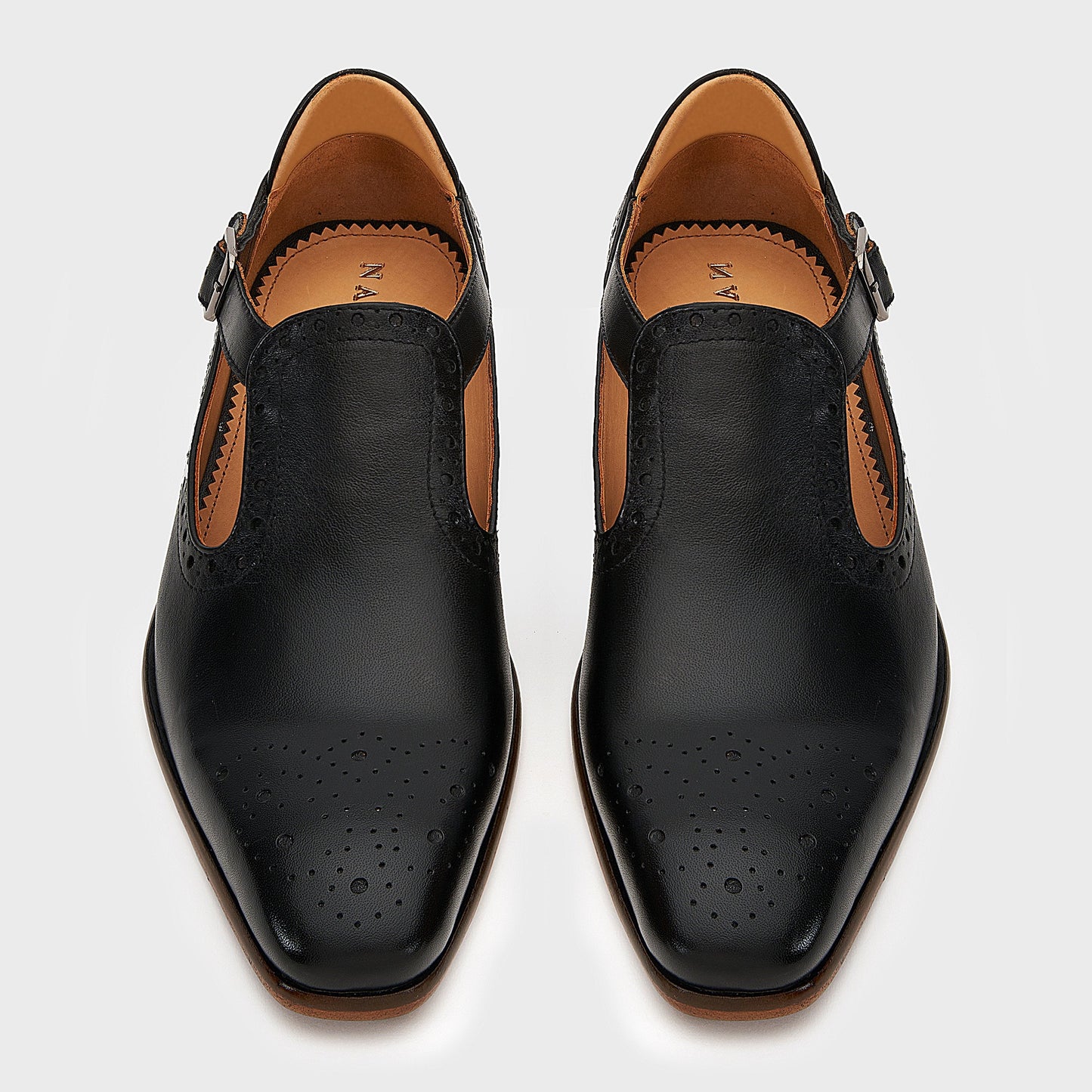 Bagh Brogue | Black Leather