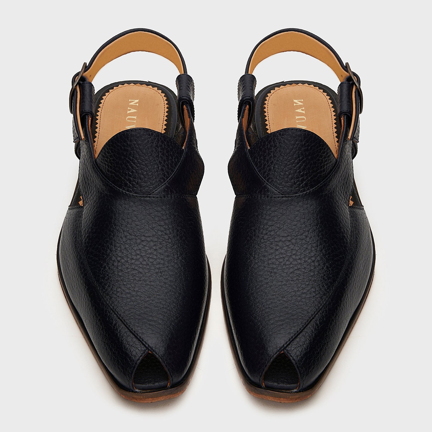 Peshauri Baandh | Black Milled Leather