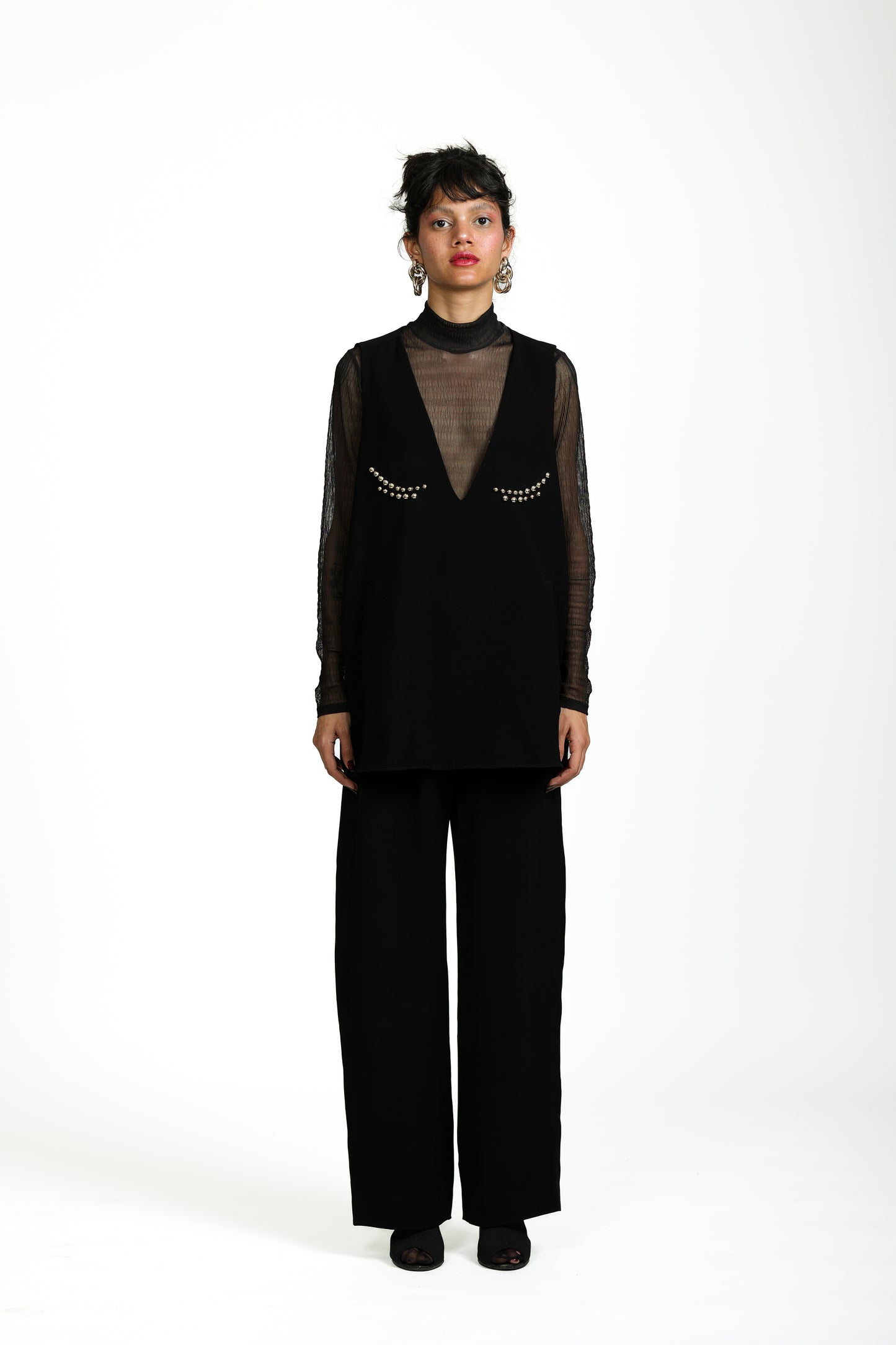 DOT DRESS with PANTS