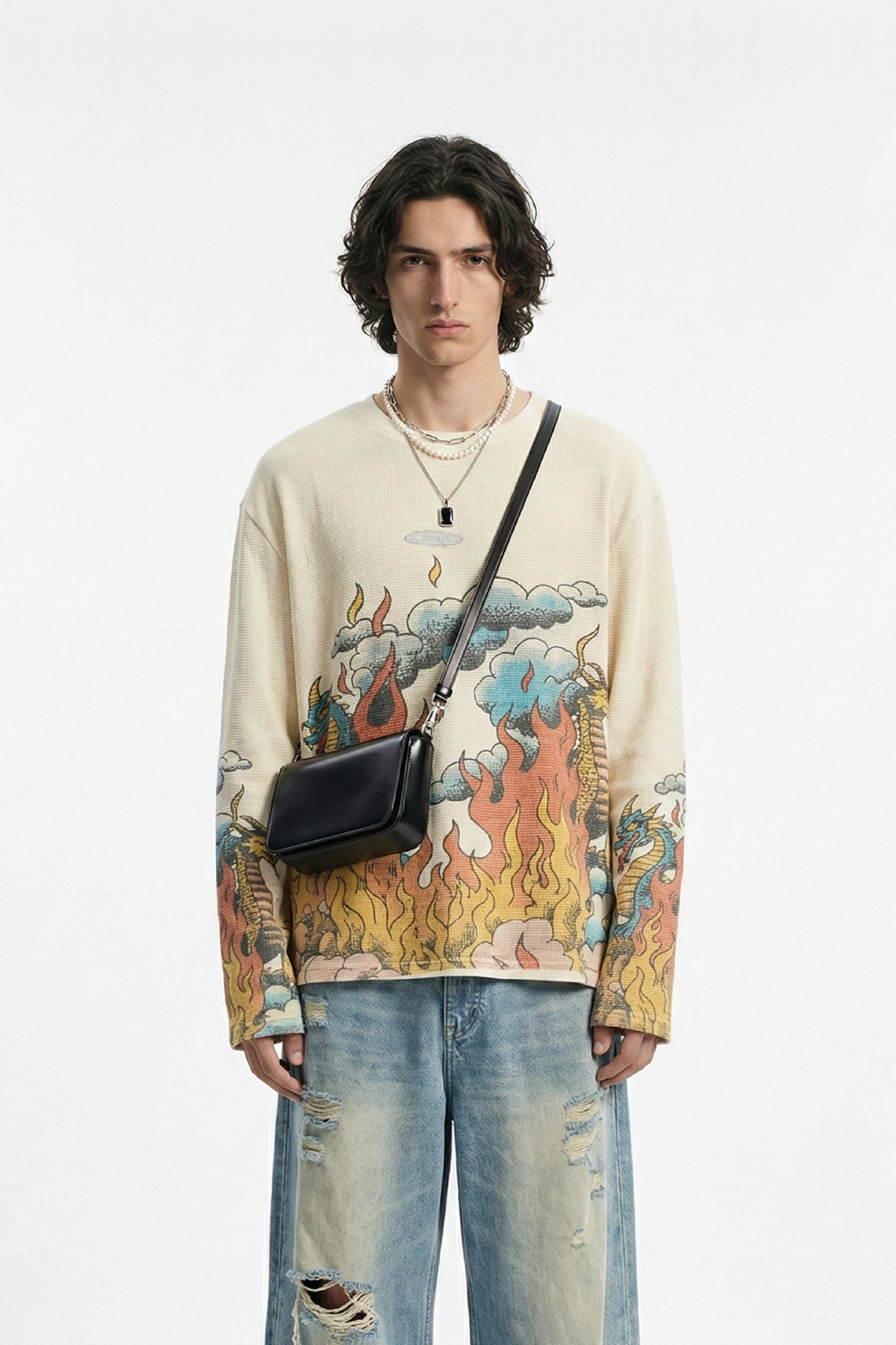 Duo Dragon Full Sleeve Waffle Tee