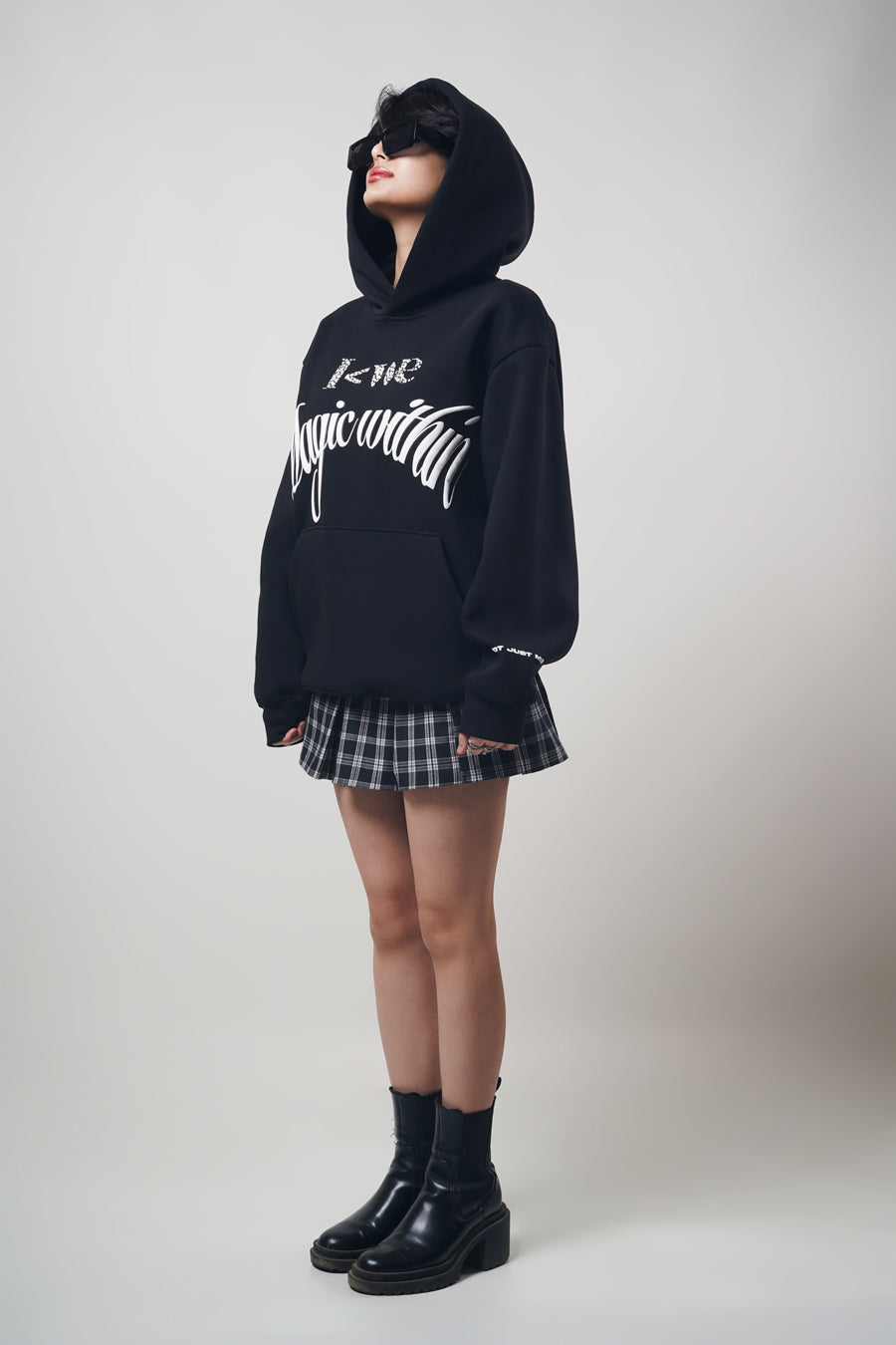Magic Within Black Hoodie - Motivational Streetwear Hoodie
