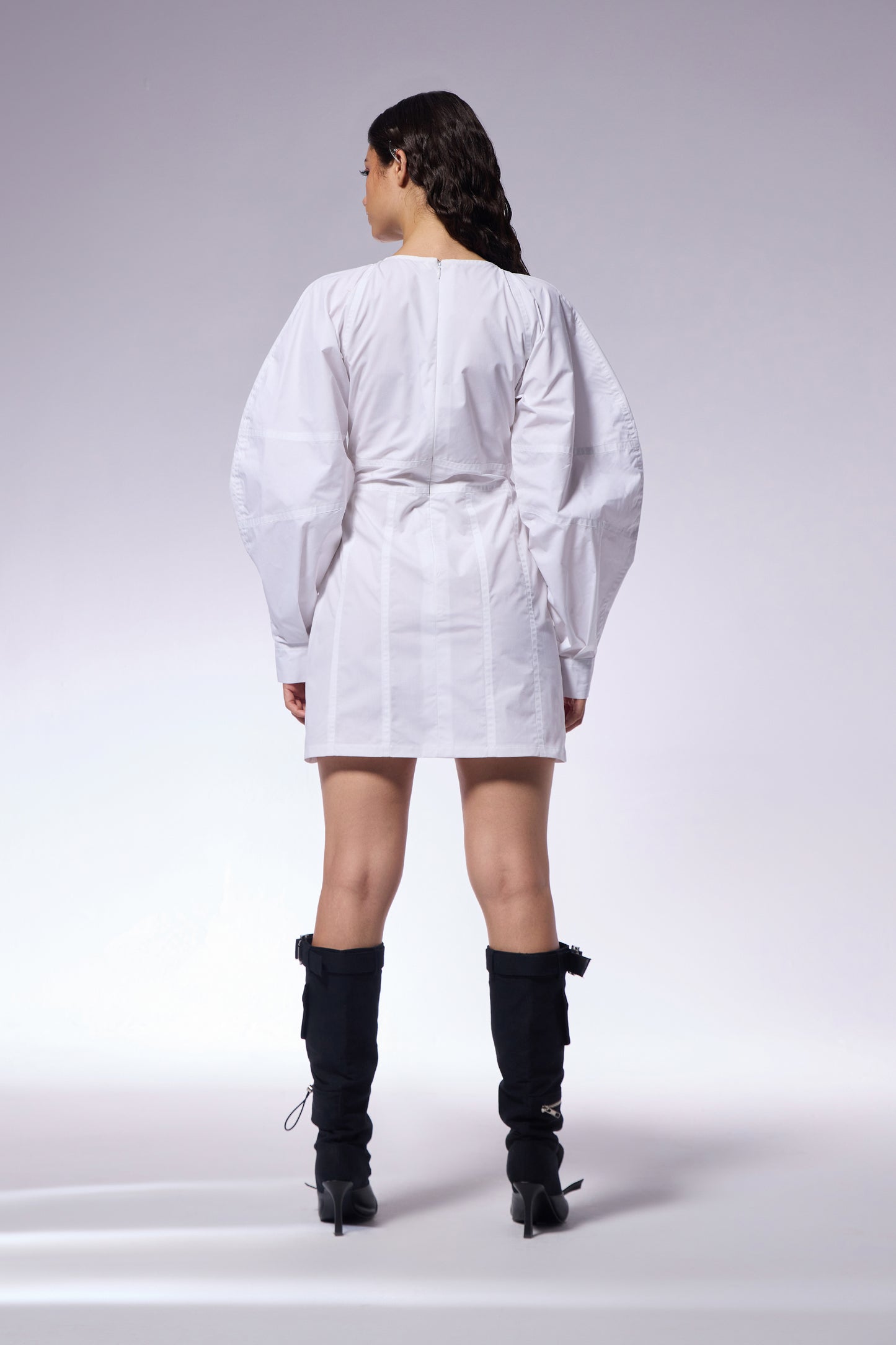 White Poplin Shirt Dress