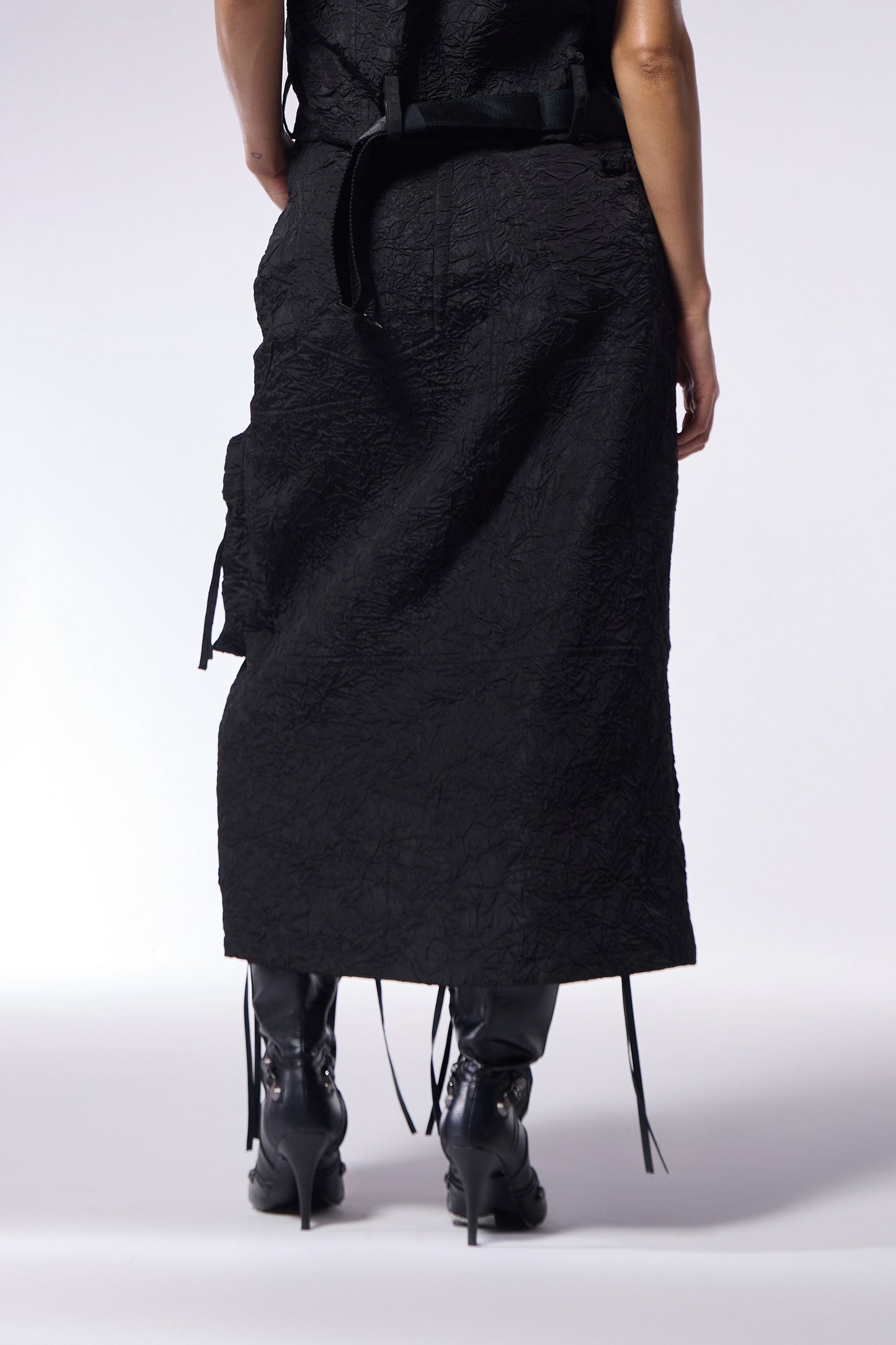 Charcoal Black Cargo SKIRT