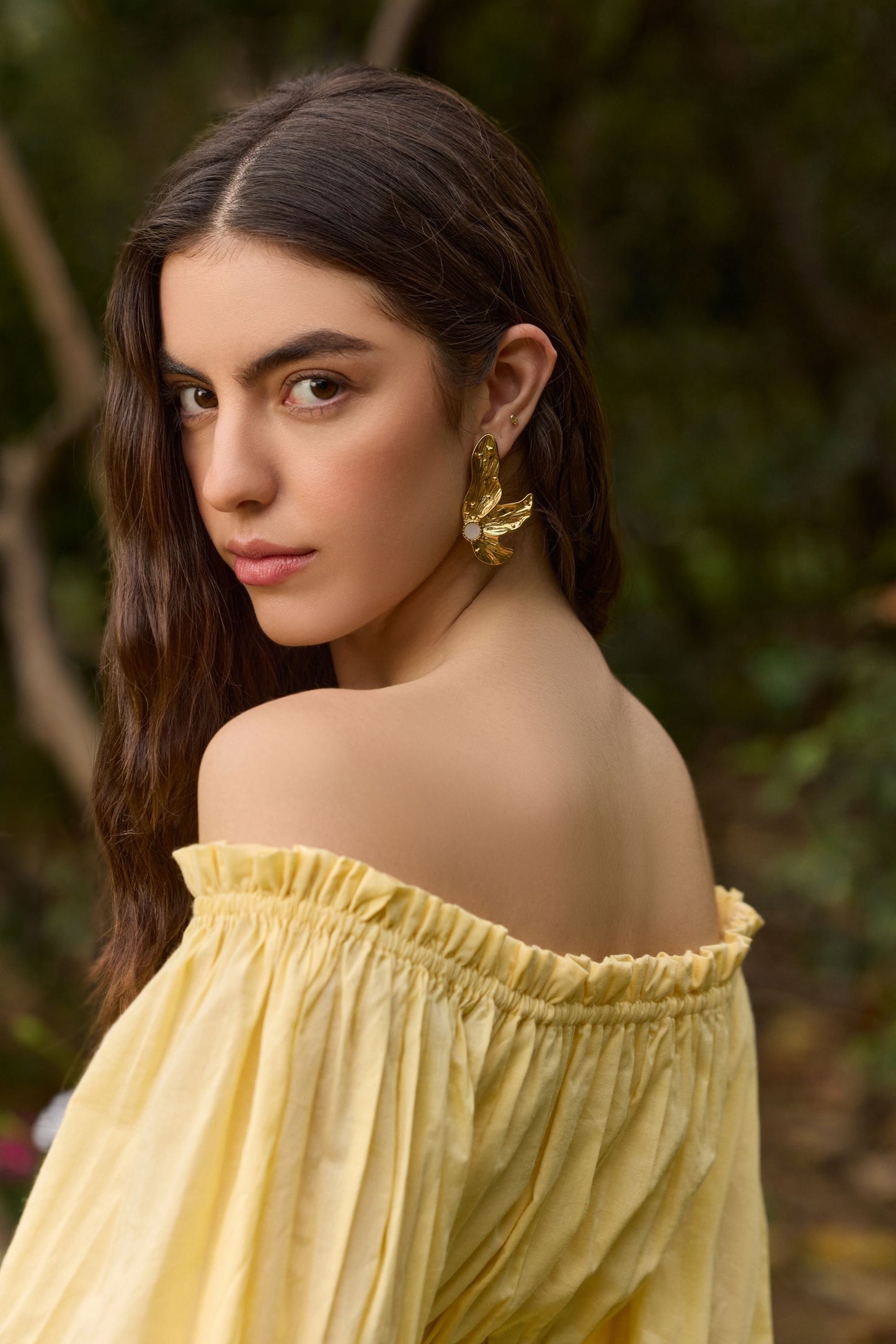 Butter Yellow Off-Shoulder Co-ord Set