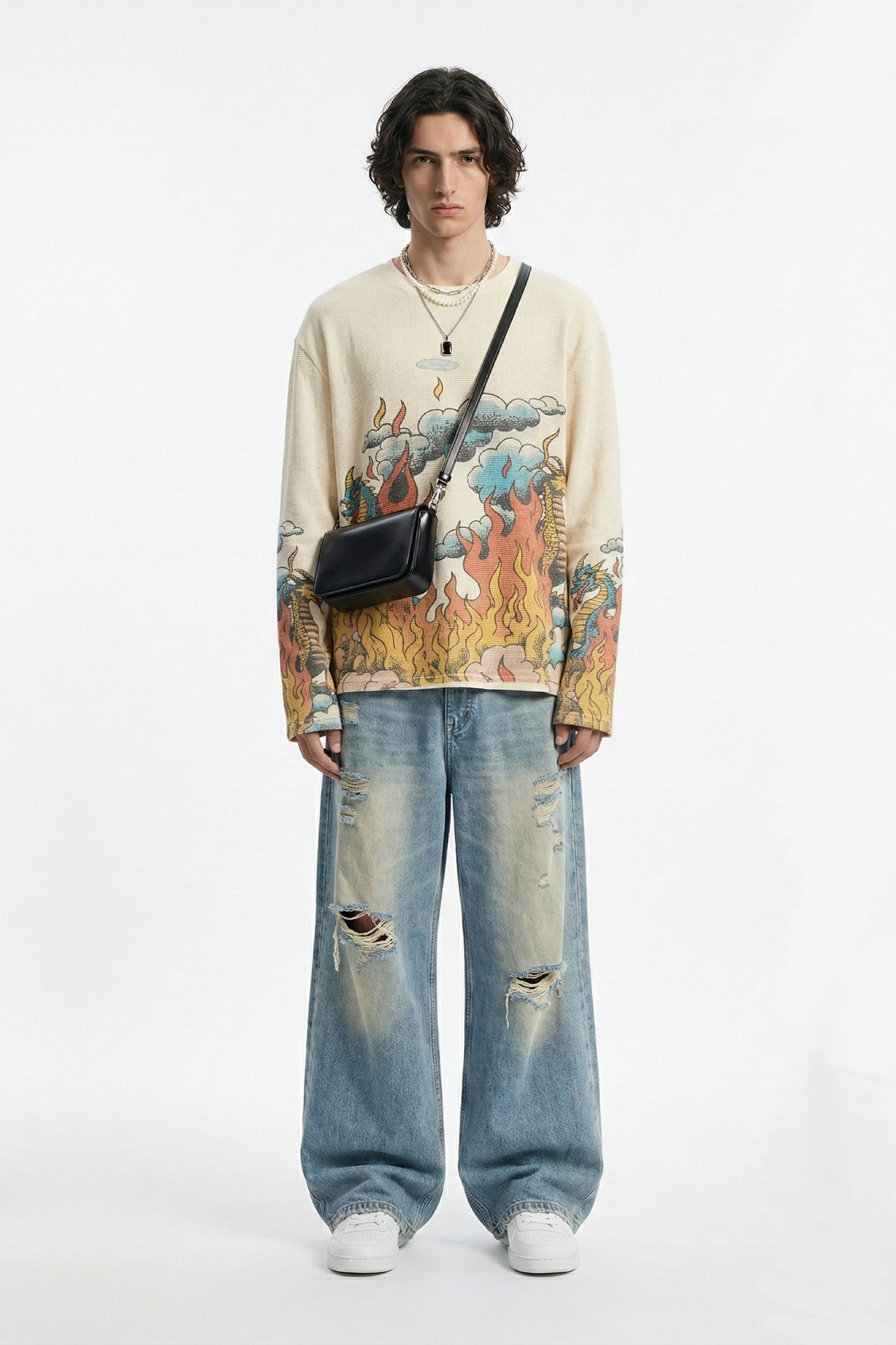 Duo Dragon Full Sleeve Waffle Tee