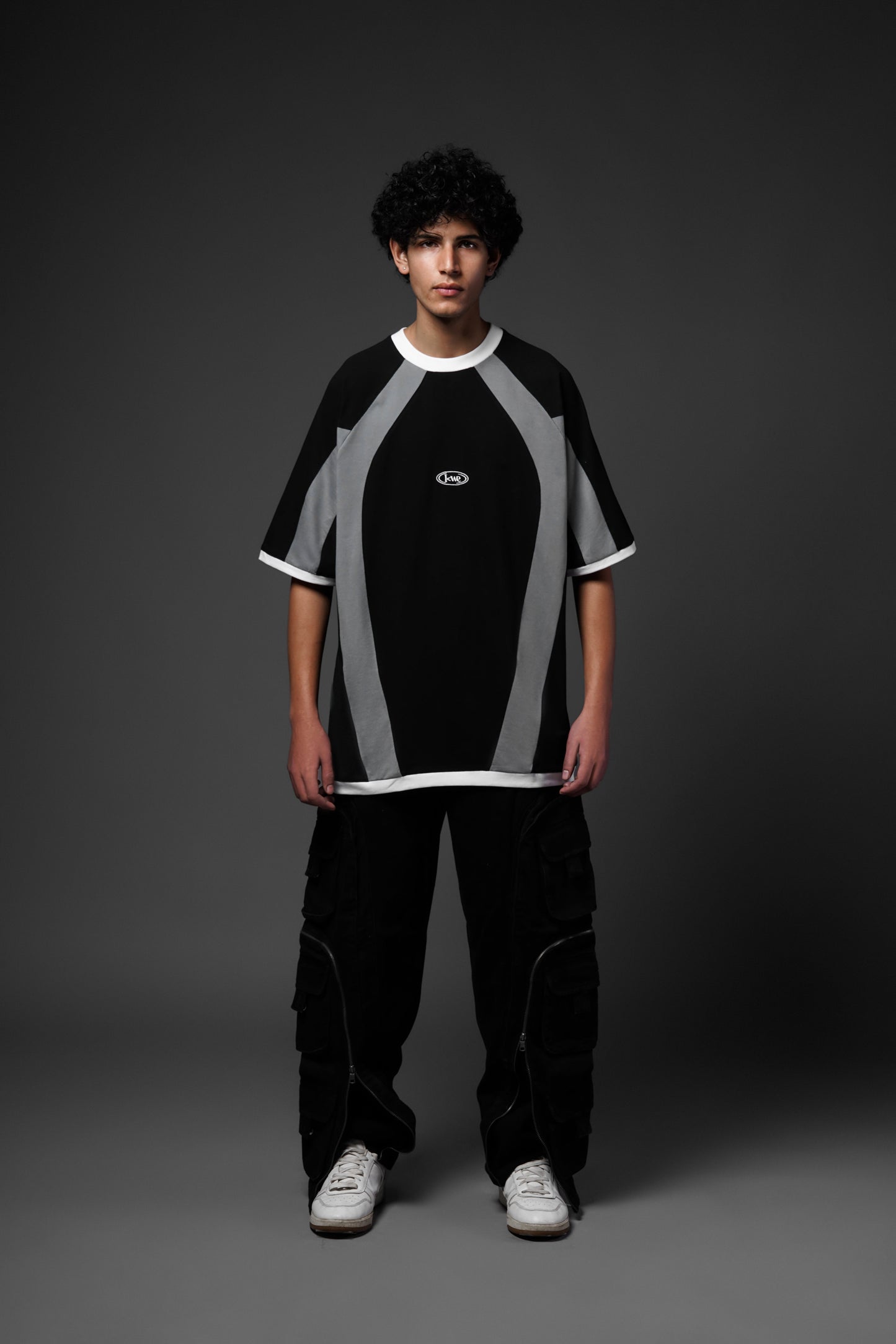Panelled Tee Black