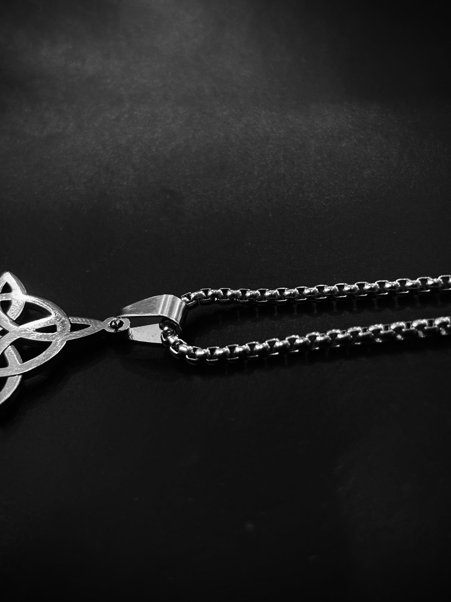 Silver cult logo chain