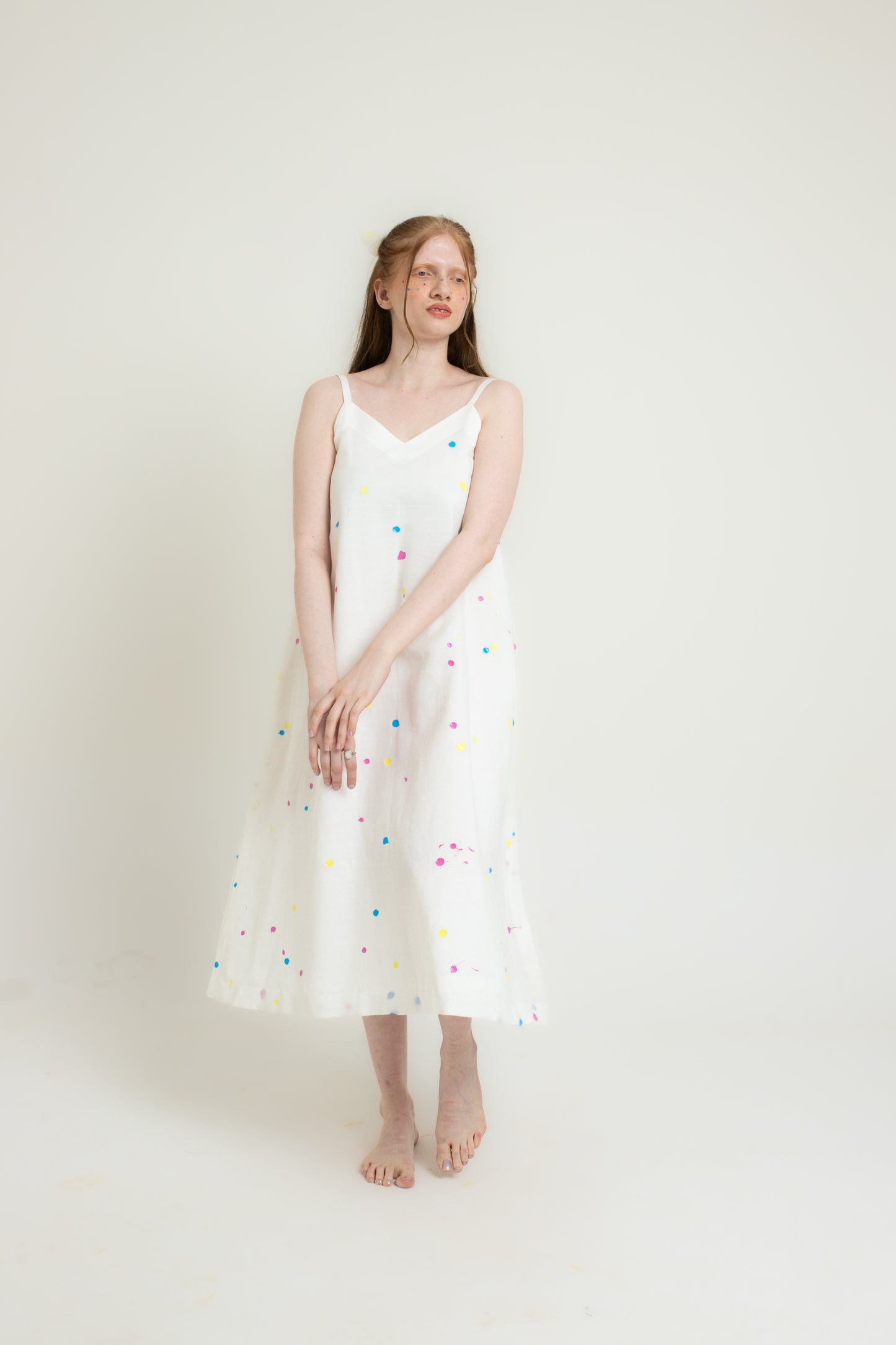 Stone Slip Dress - Chalk Collection