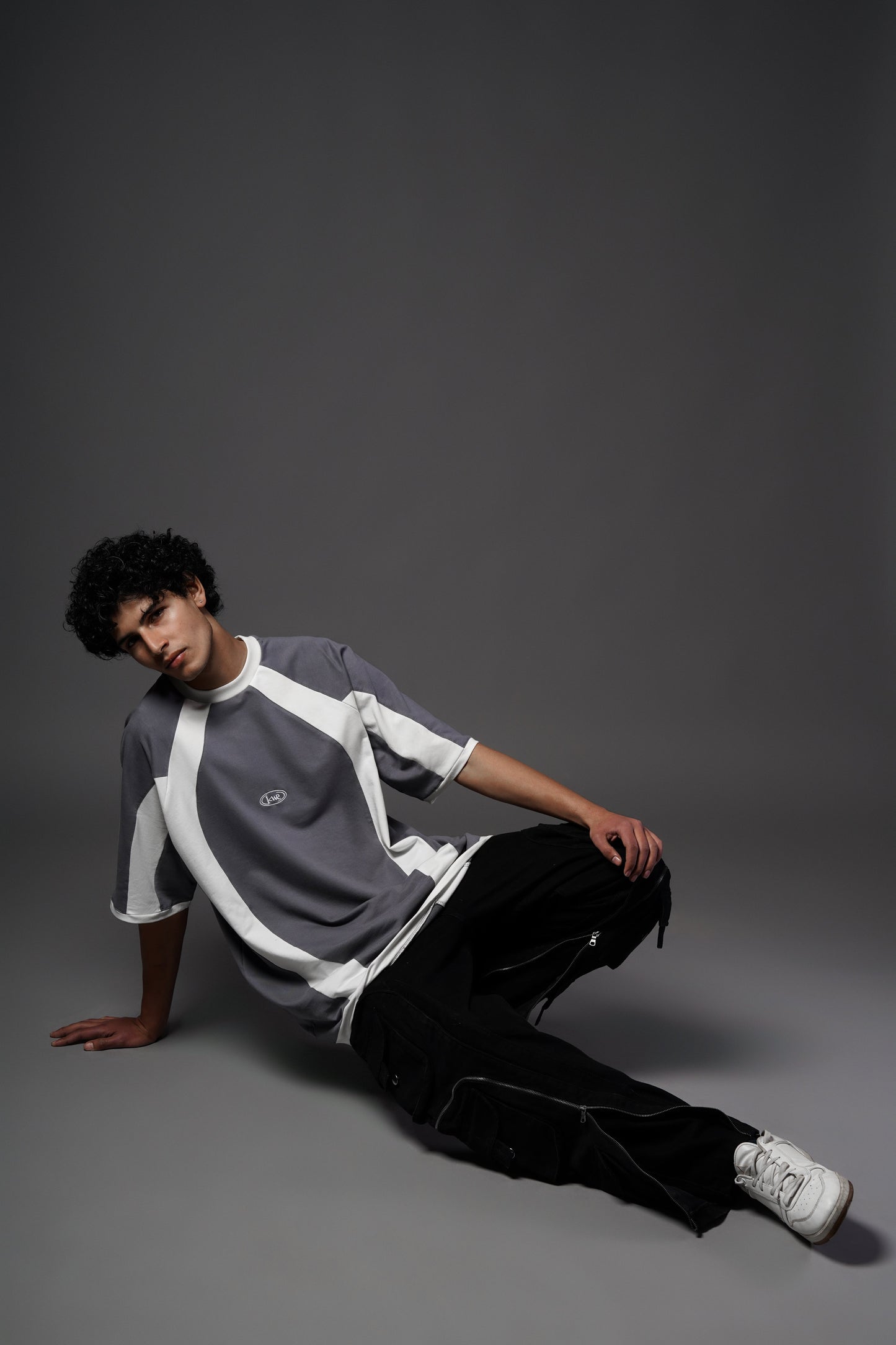 Panelled Tee Grey