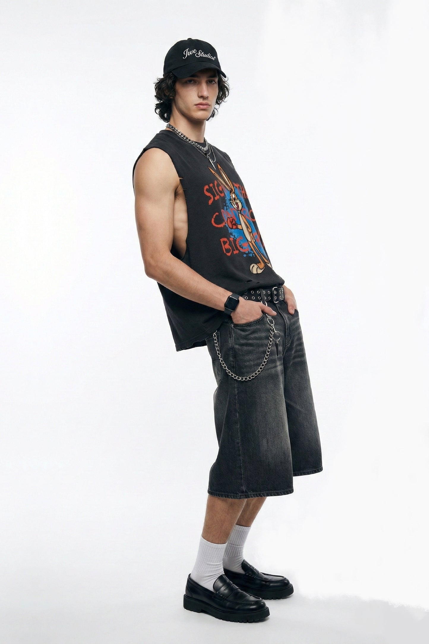 Sign the Contract Tank Top - Acid Wash Graphic Tank