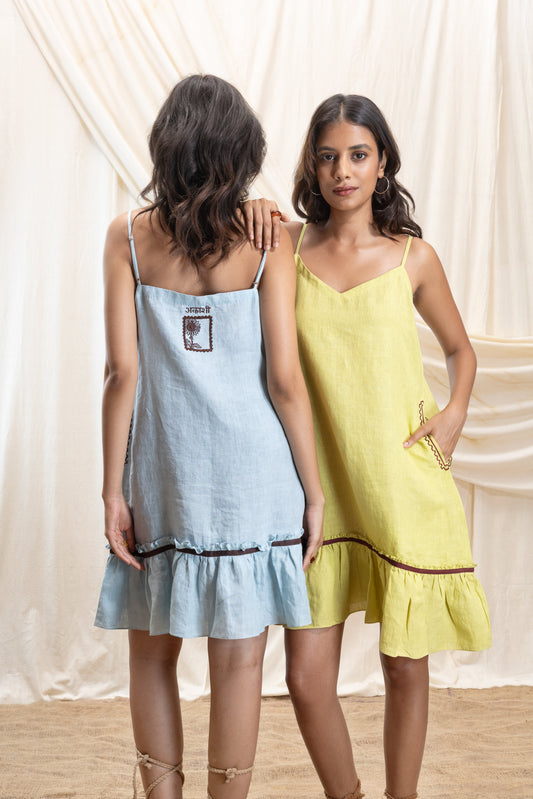 Strappy frilled dress
