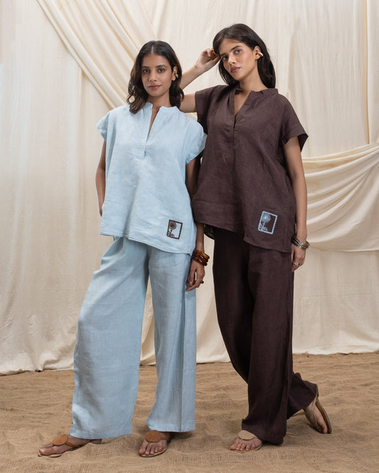 Pleated baggy pants