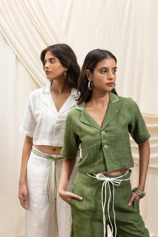 Short sleeves cropped blazer
