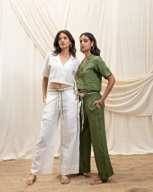 Tailored pants with tie up
