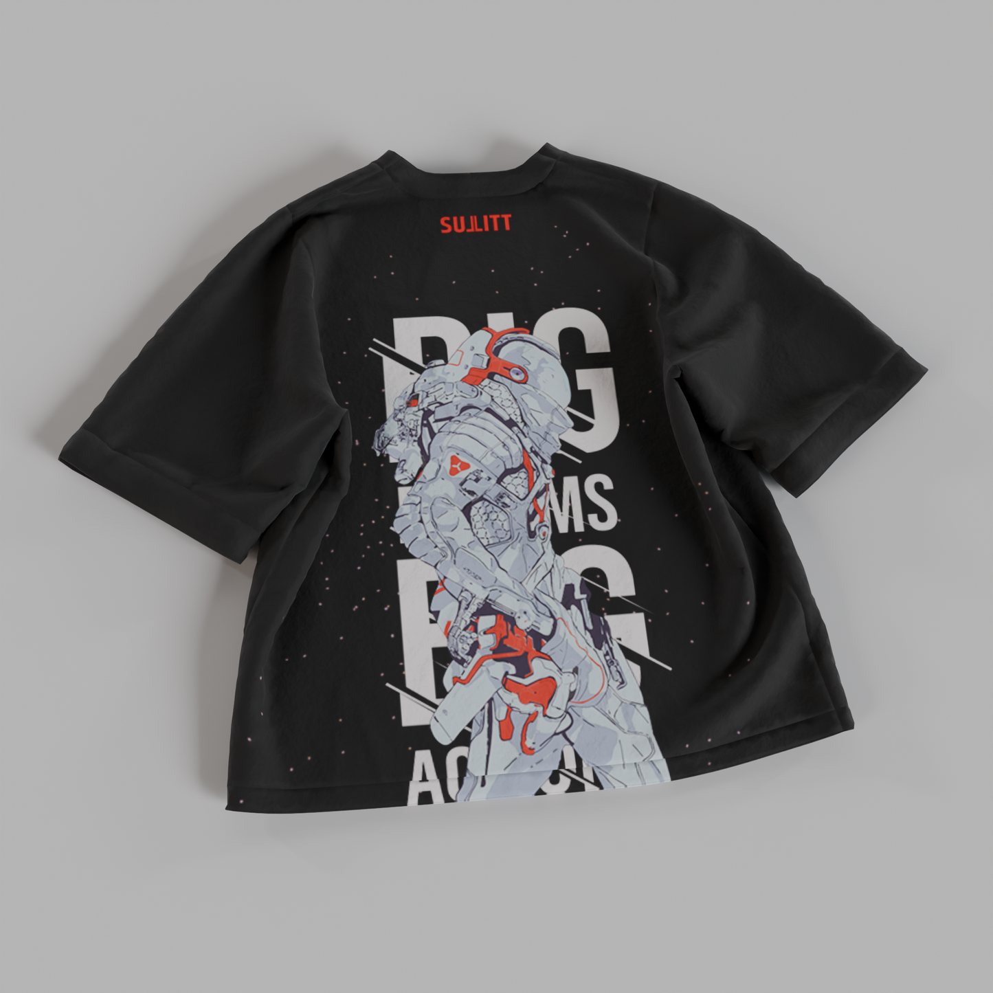 MOON WALKER BLACK OVERSIZED T-SHIRT