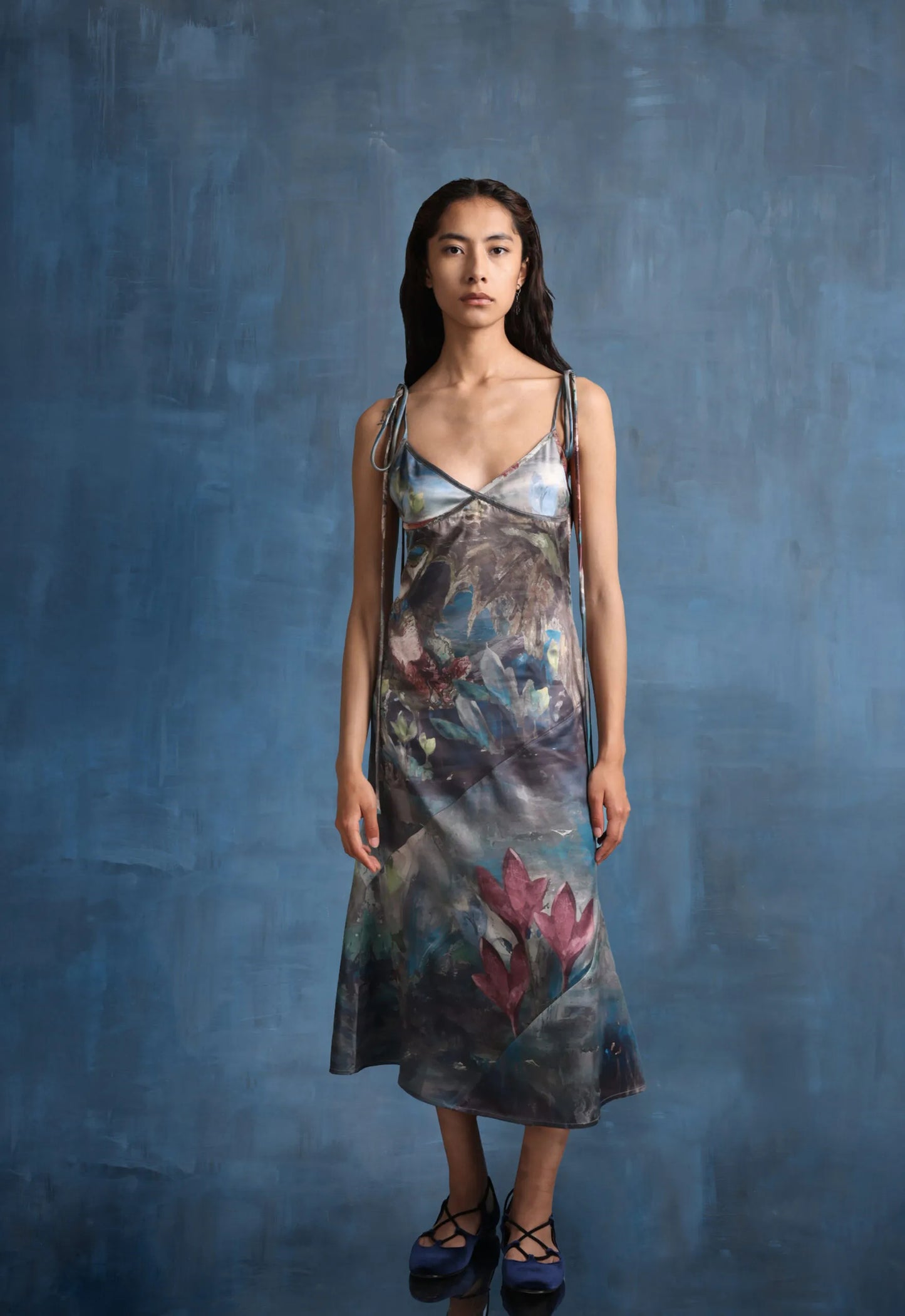 Dream of the Orient Midi Satin Dress