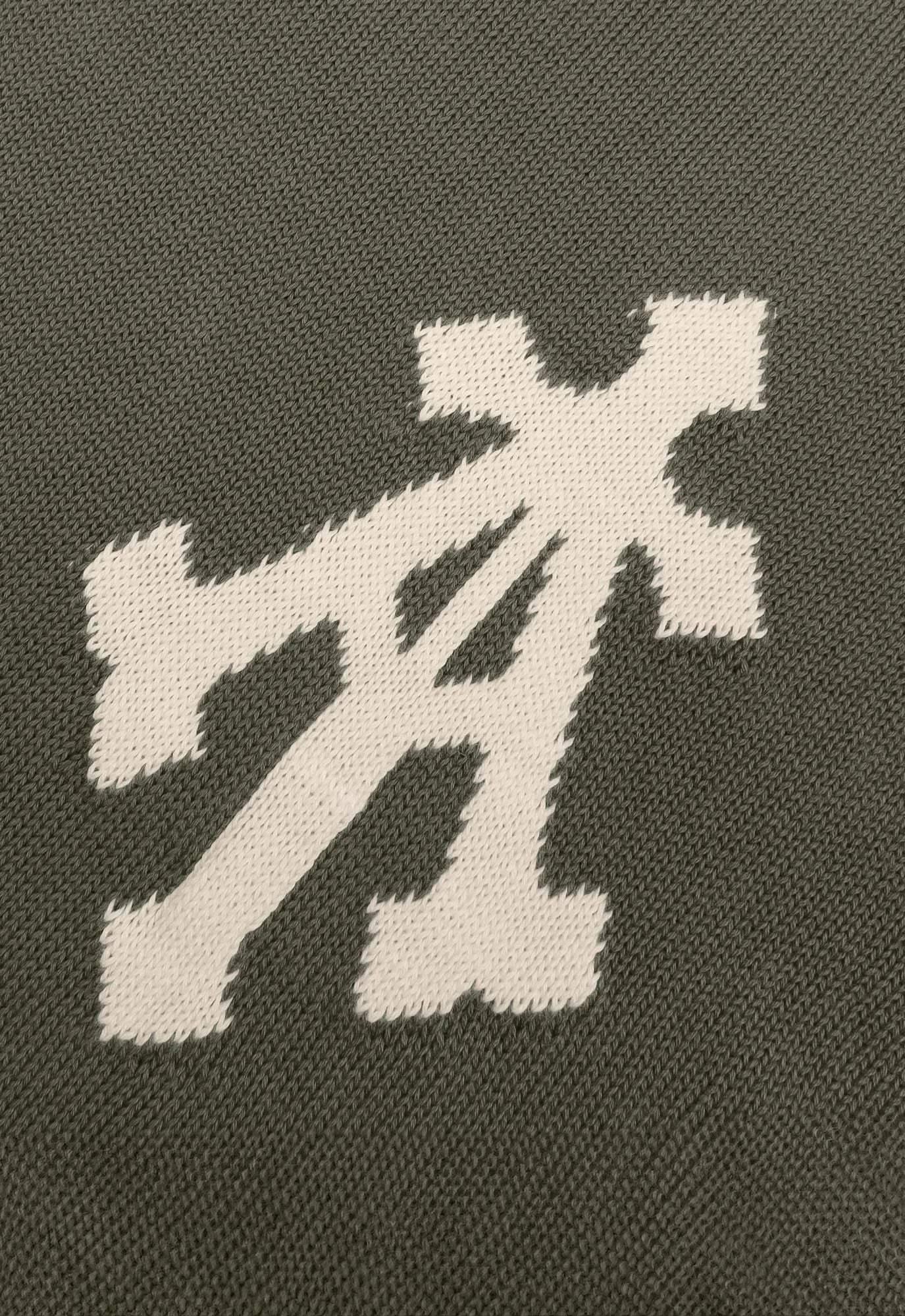 Alpha Cross Knit Sweater