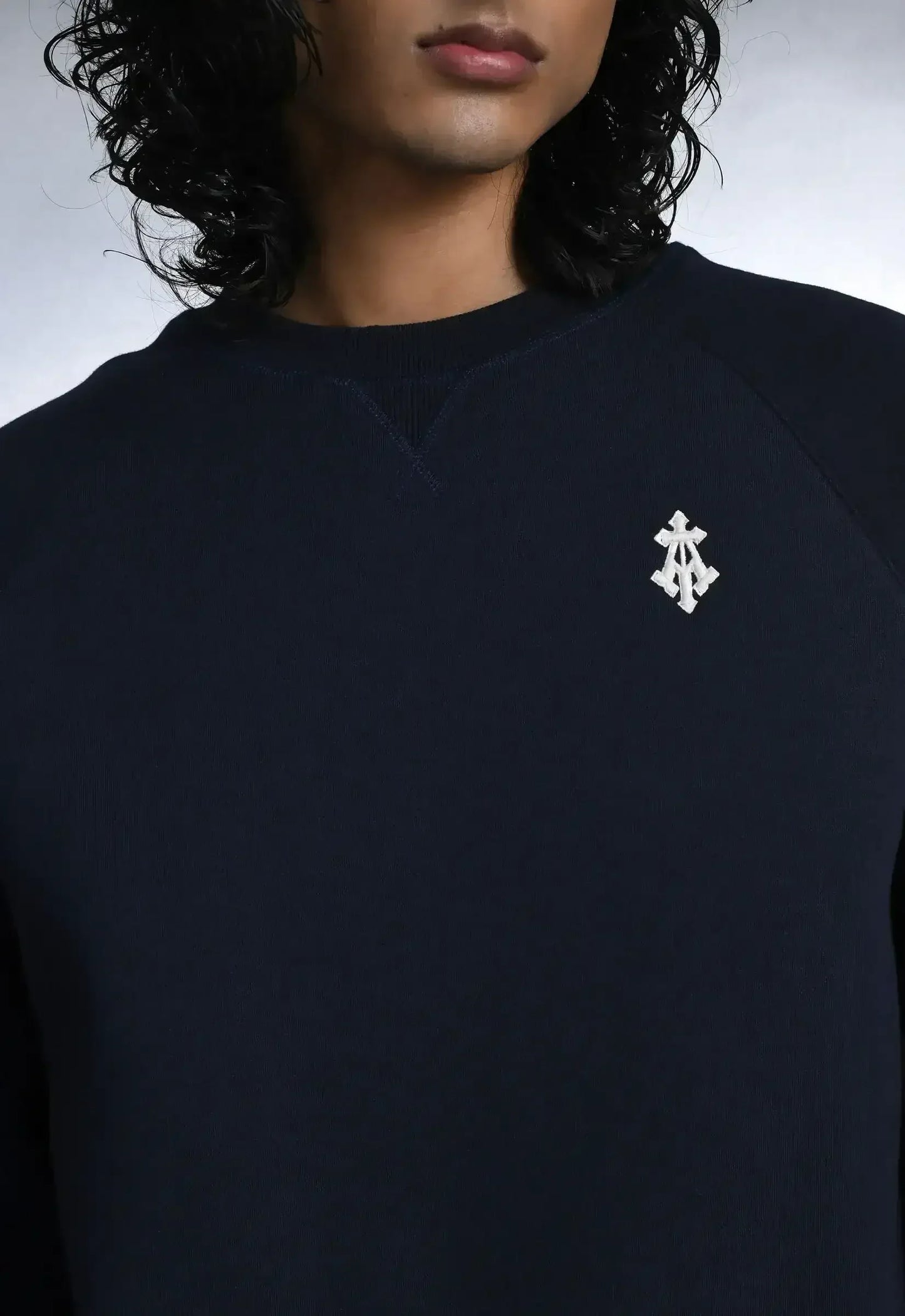 Alpha Cross Embroidered Sweatshirt