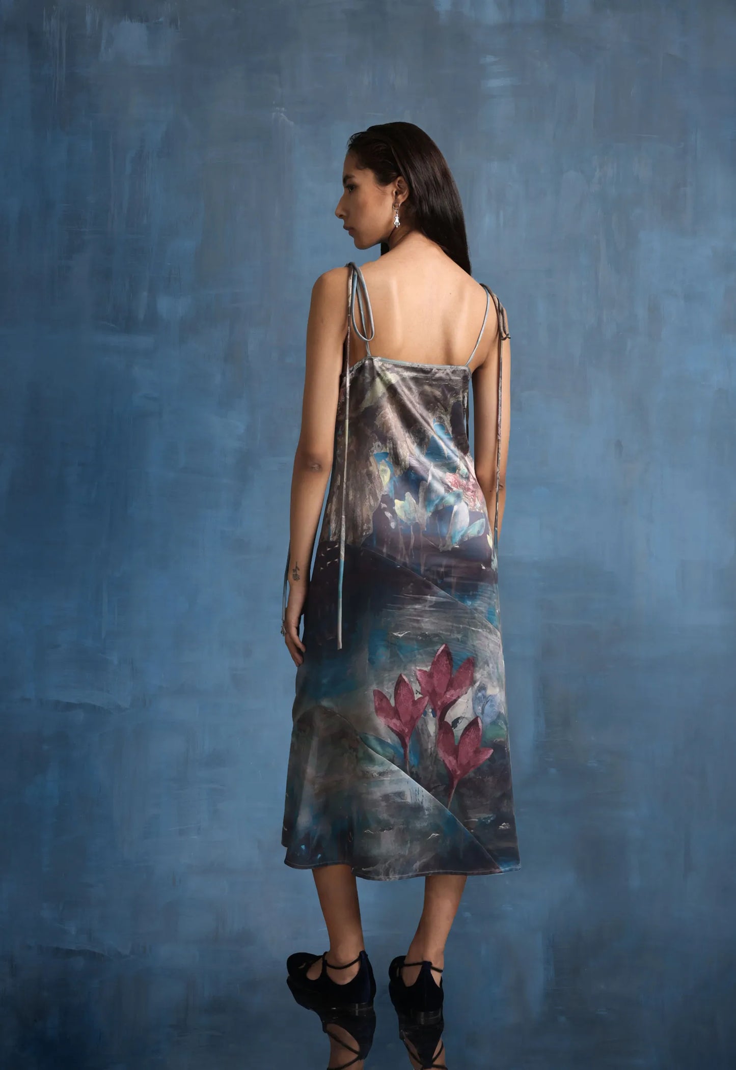 Dream of the Orient Midi Satin Dress