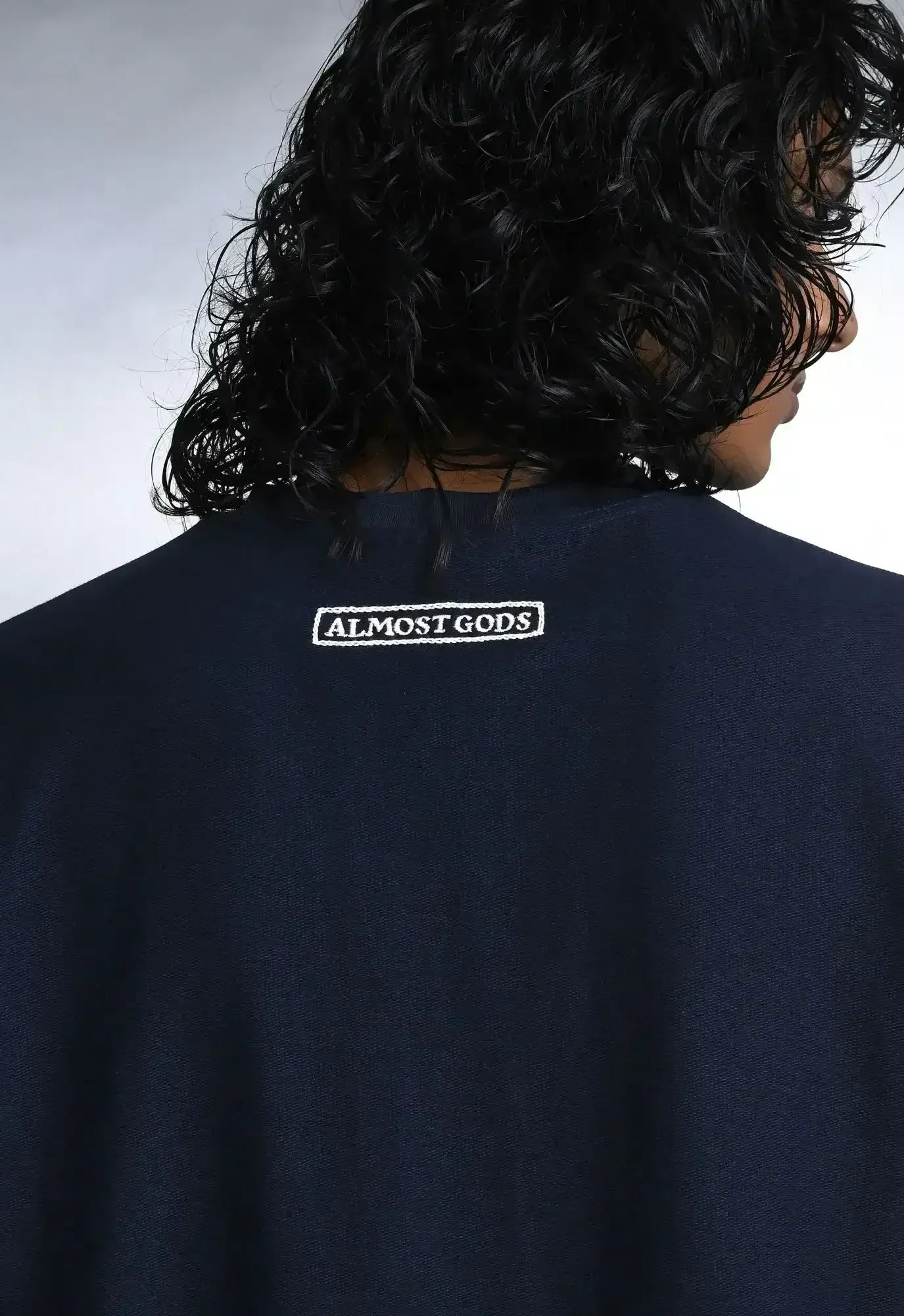 Alpha Cross Aari Knit Relaxed Tee