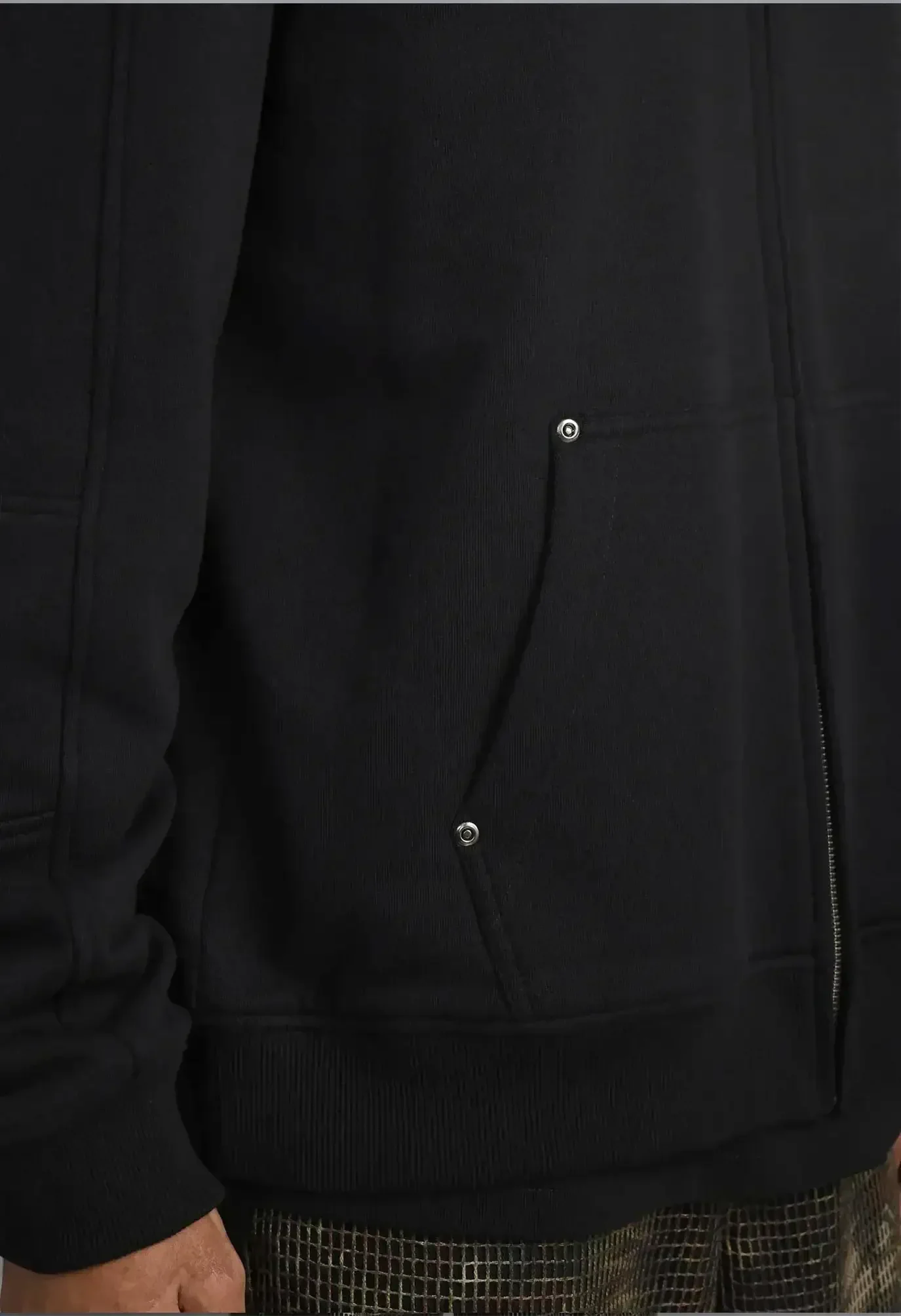Alpha Cross Embroidered Zip Hoodie