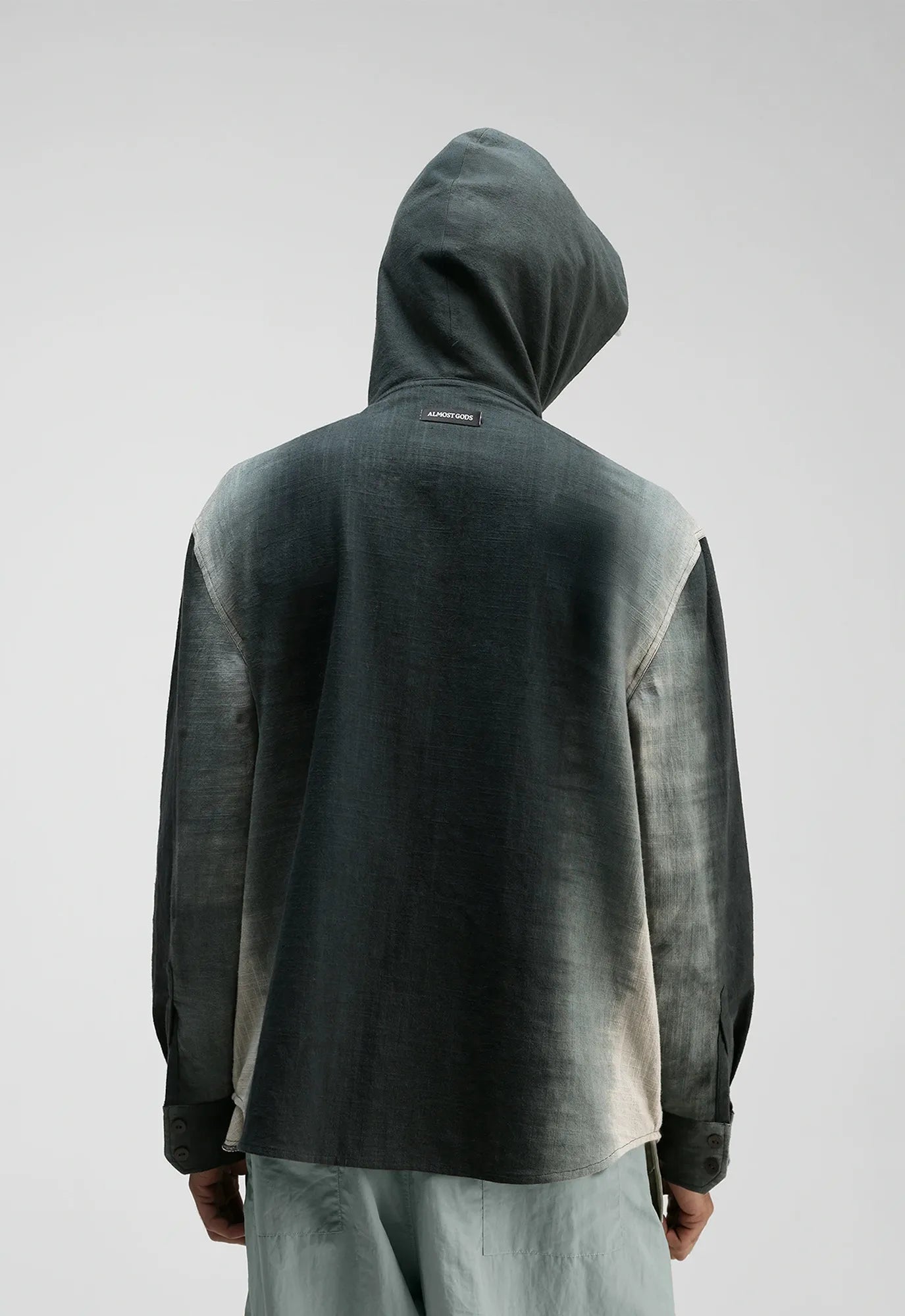 Hand Dyed Emanate Relaxed Shirt with Hood