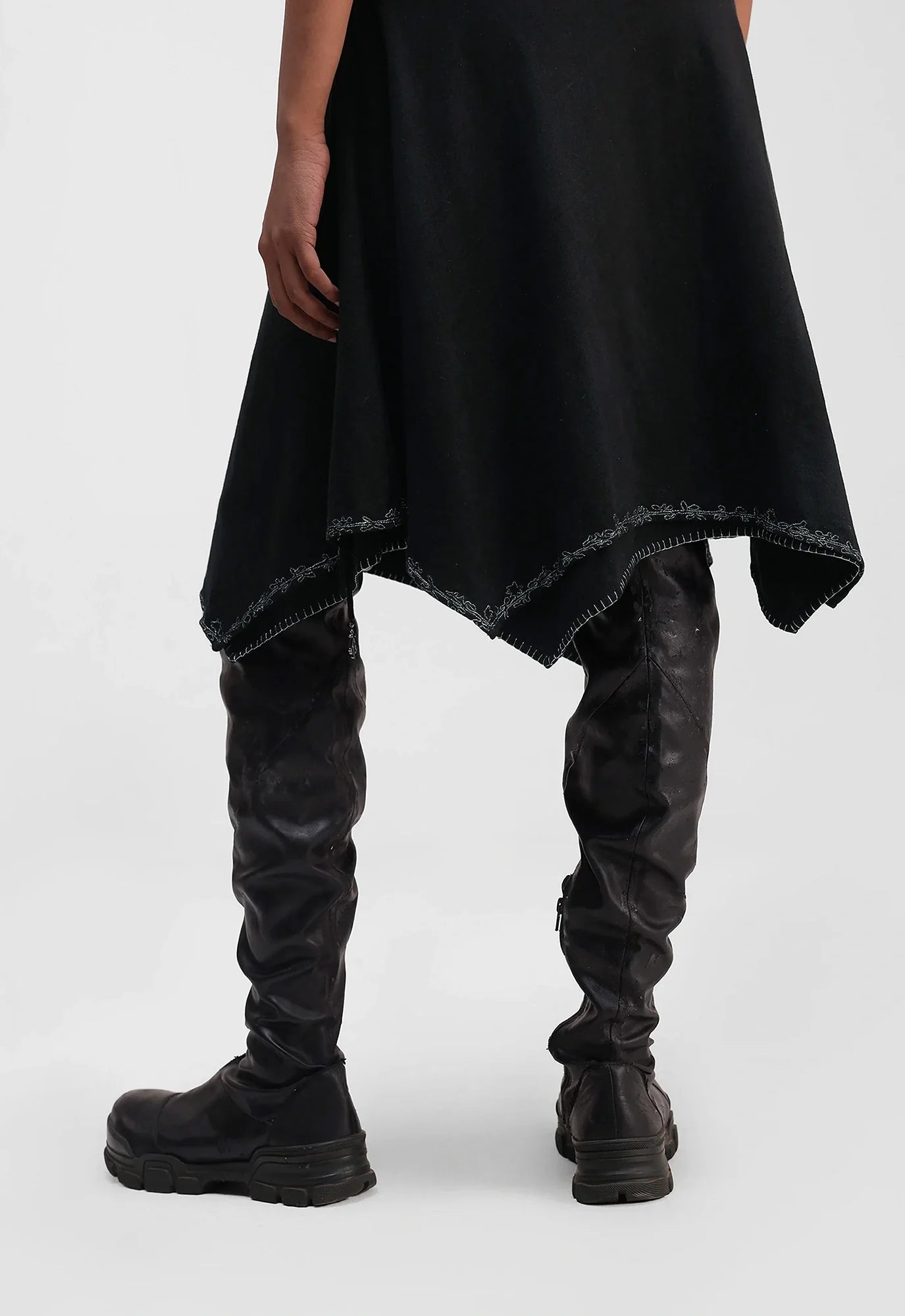 Assymetric Layered Knit Dress