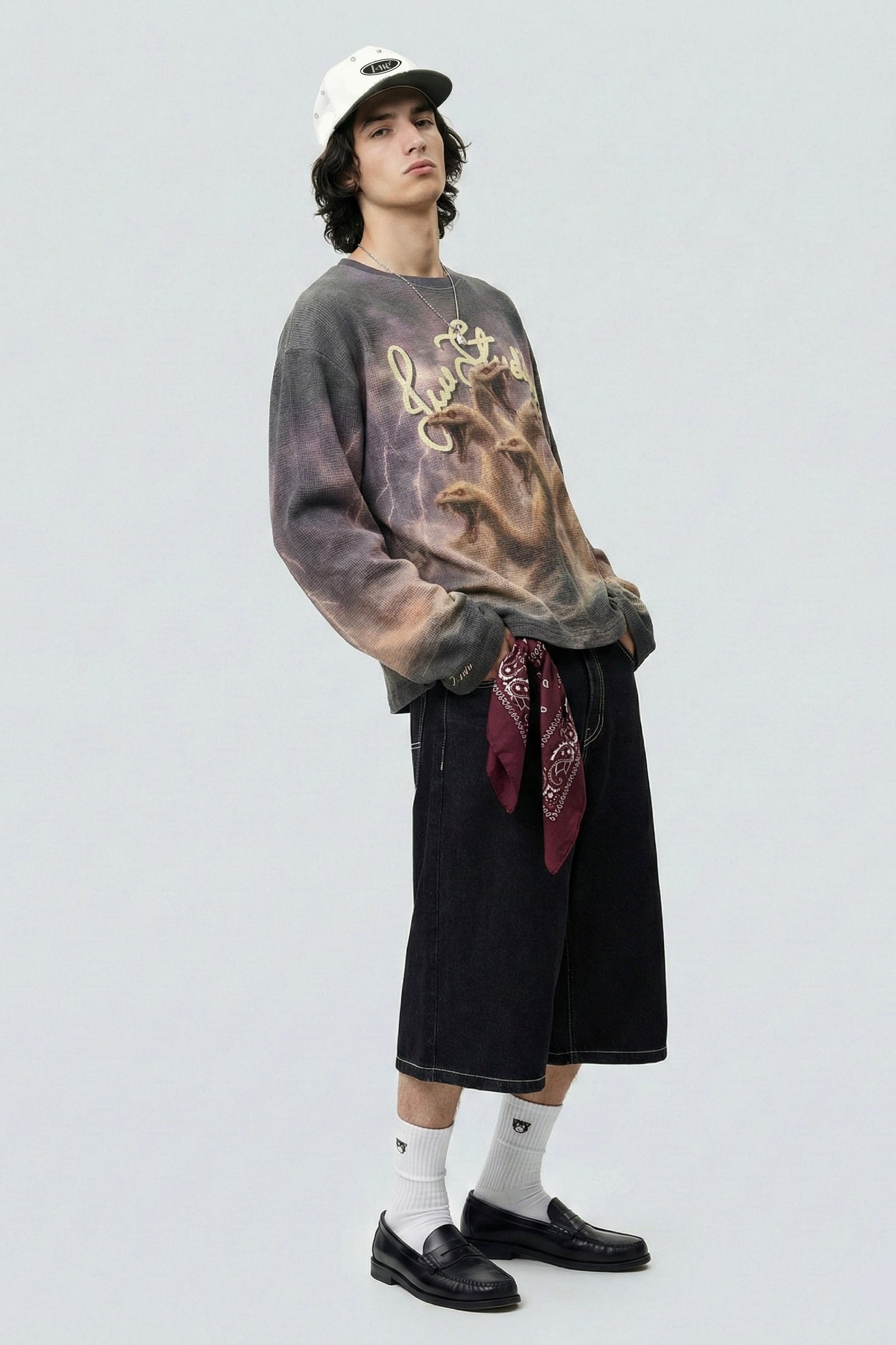 Stormbound Lilac Full Sleeve Waffle Tee