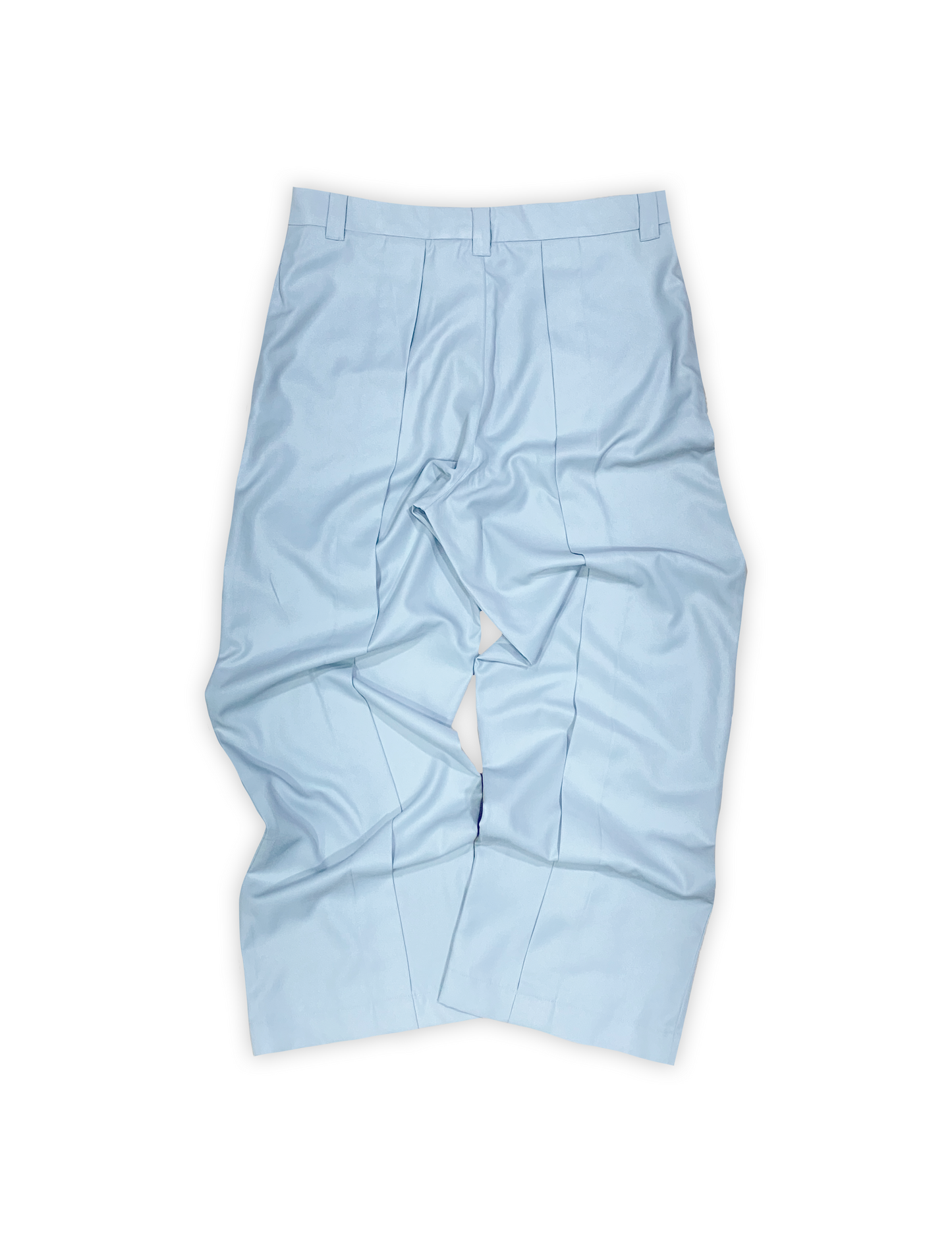 BASIC PLEATED PANTS IN ASH BLUE