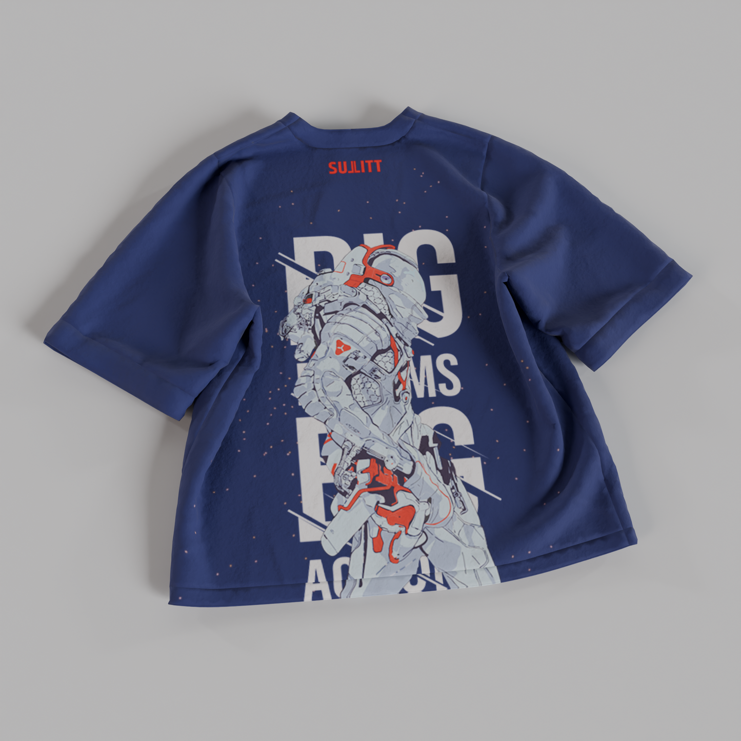 MOON WALKER BLUE OVERSIZED T-SHIRT