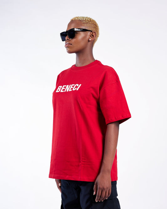 MASKED RED OVERSIZED T-SHIRT